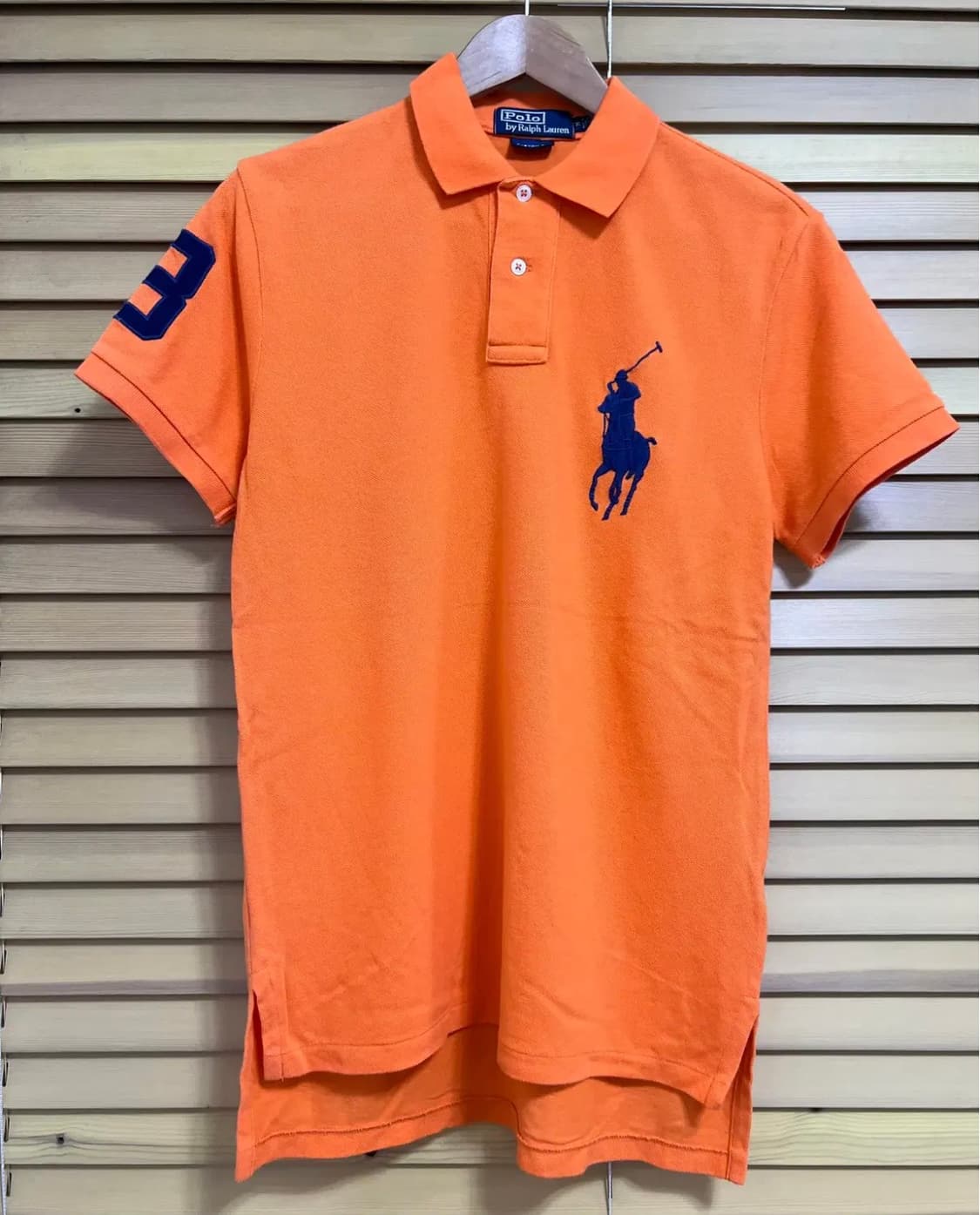 폴로랄프로렌 남성 오렌지 빅포니 PK카라반팔티셔츠 M 상품이미지2