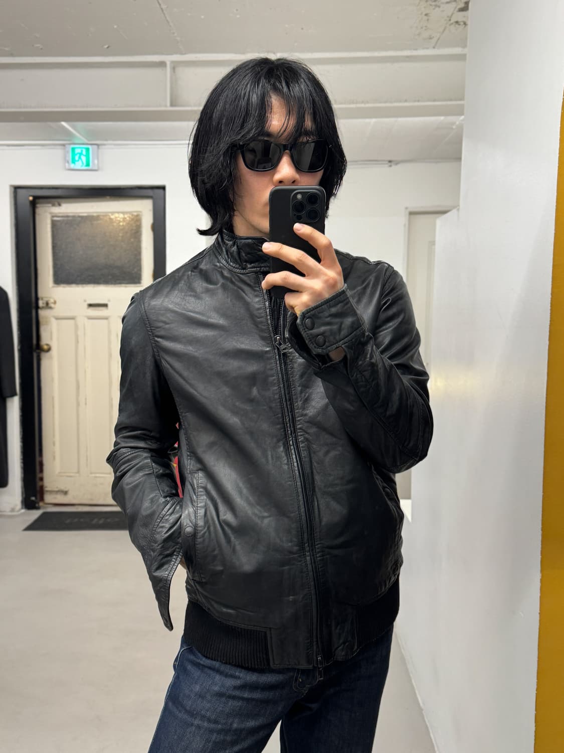 디젤 레더 블루종 상품이미지2