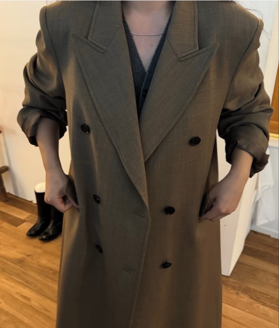 [택달린 새제품] 에토스 MAXI BUTTON LONG COAT 1사이즈 상품이미지9