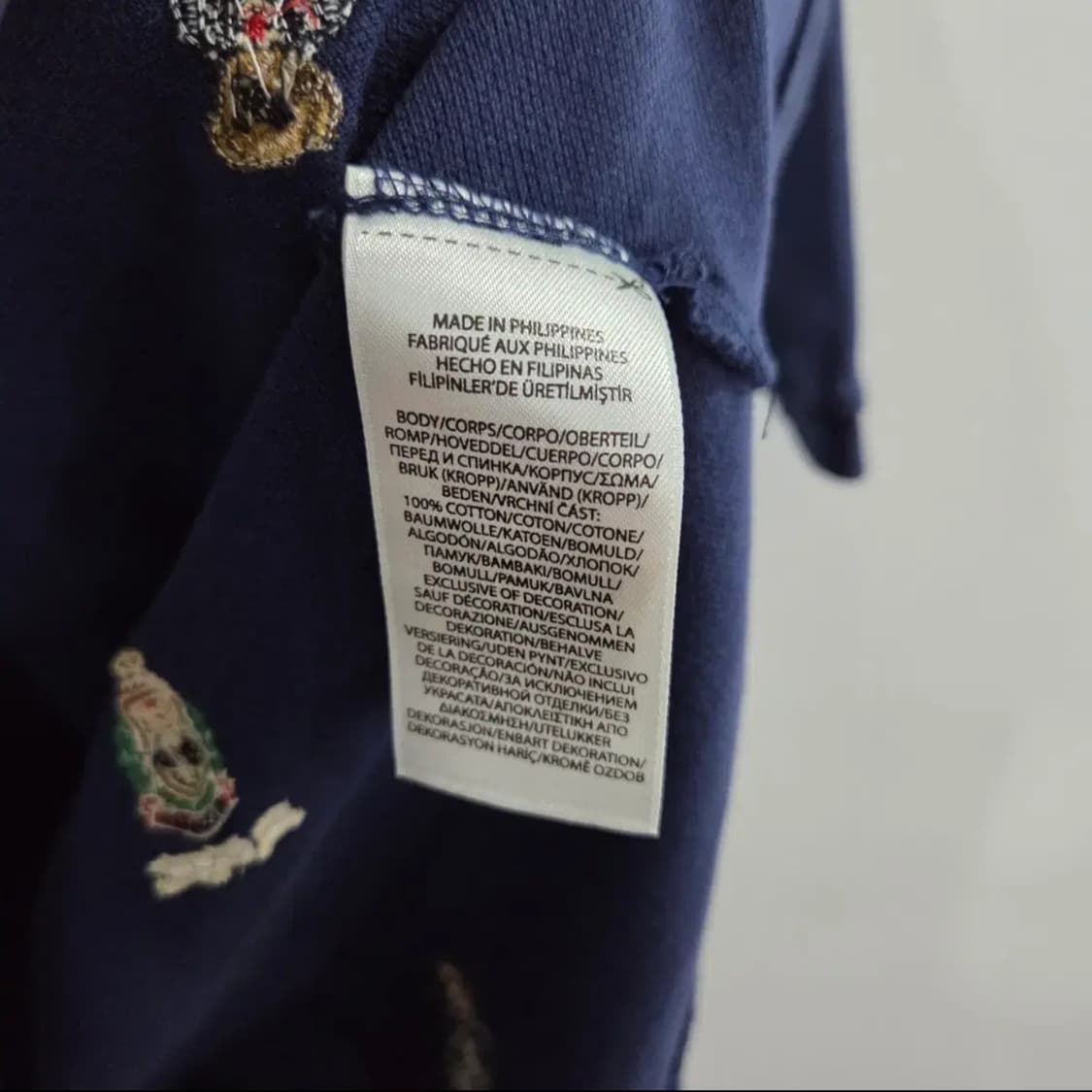 폴로랄프로렌 피케 카라 멀티자수 반팔티 네이비 L 상품이미지3