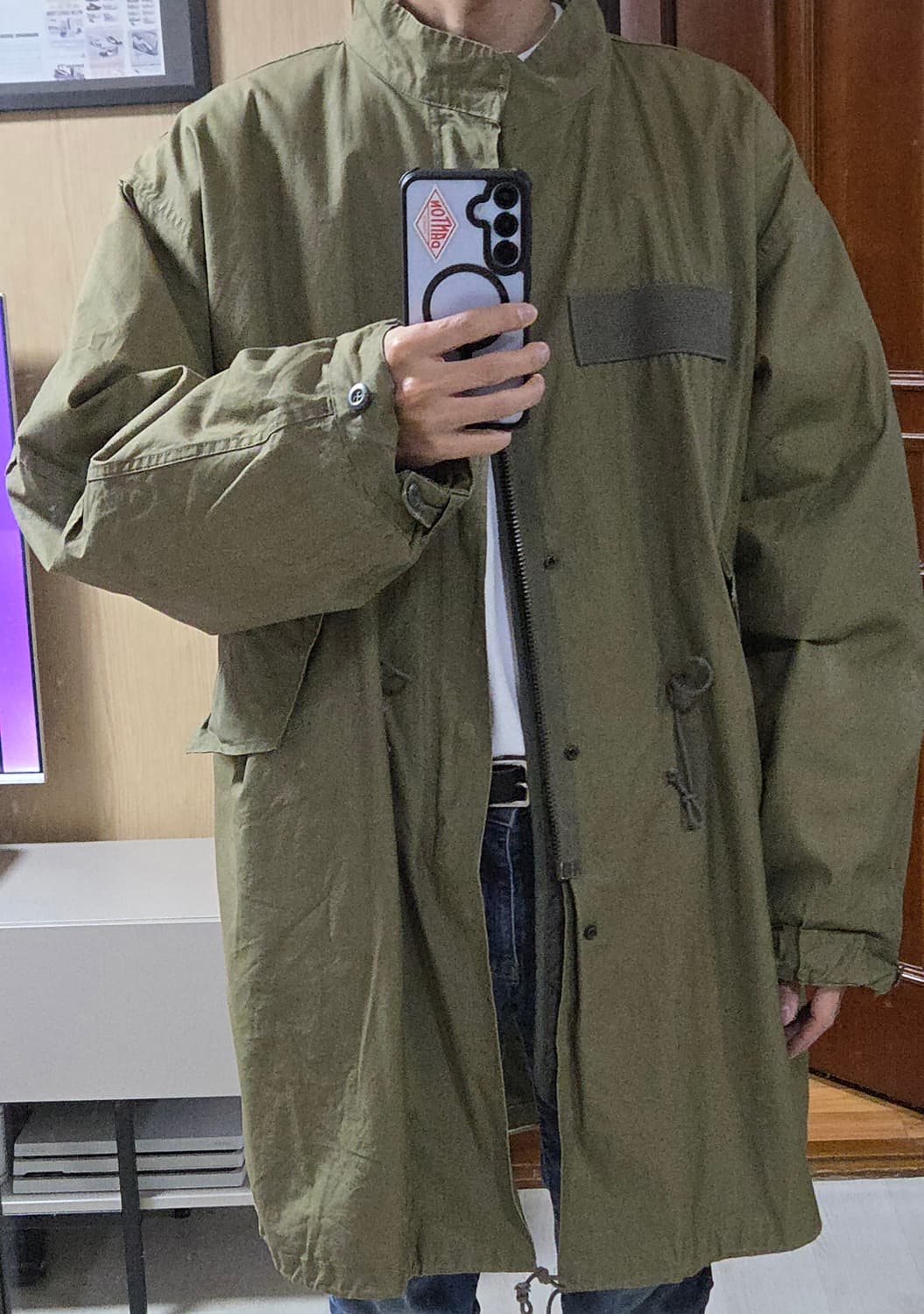 (착샷) 비컴 Become m65 피쉬테일 개파카 야상 상품이미지8