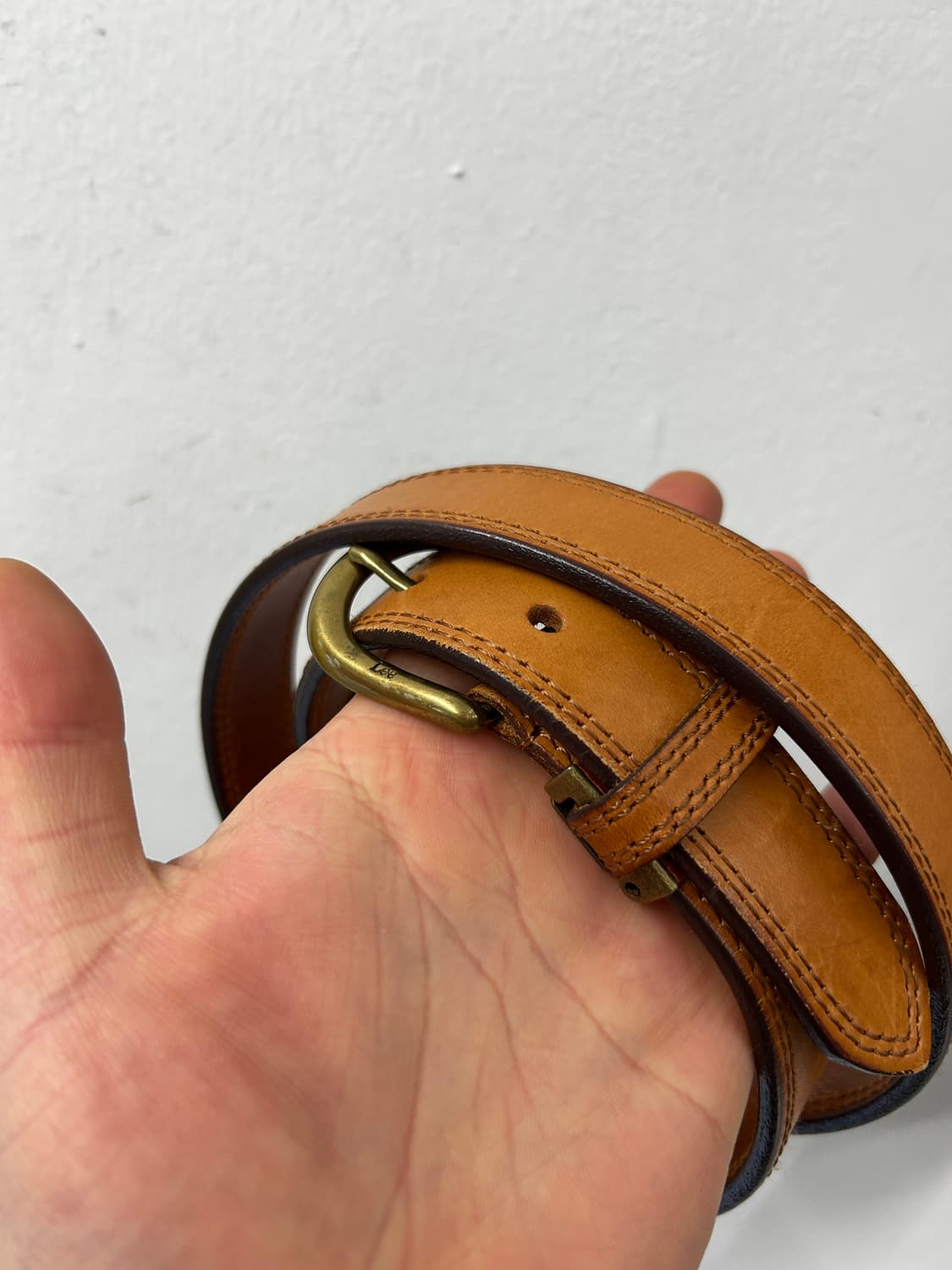 리 브라운 레더 벨트 상품이미지2