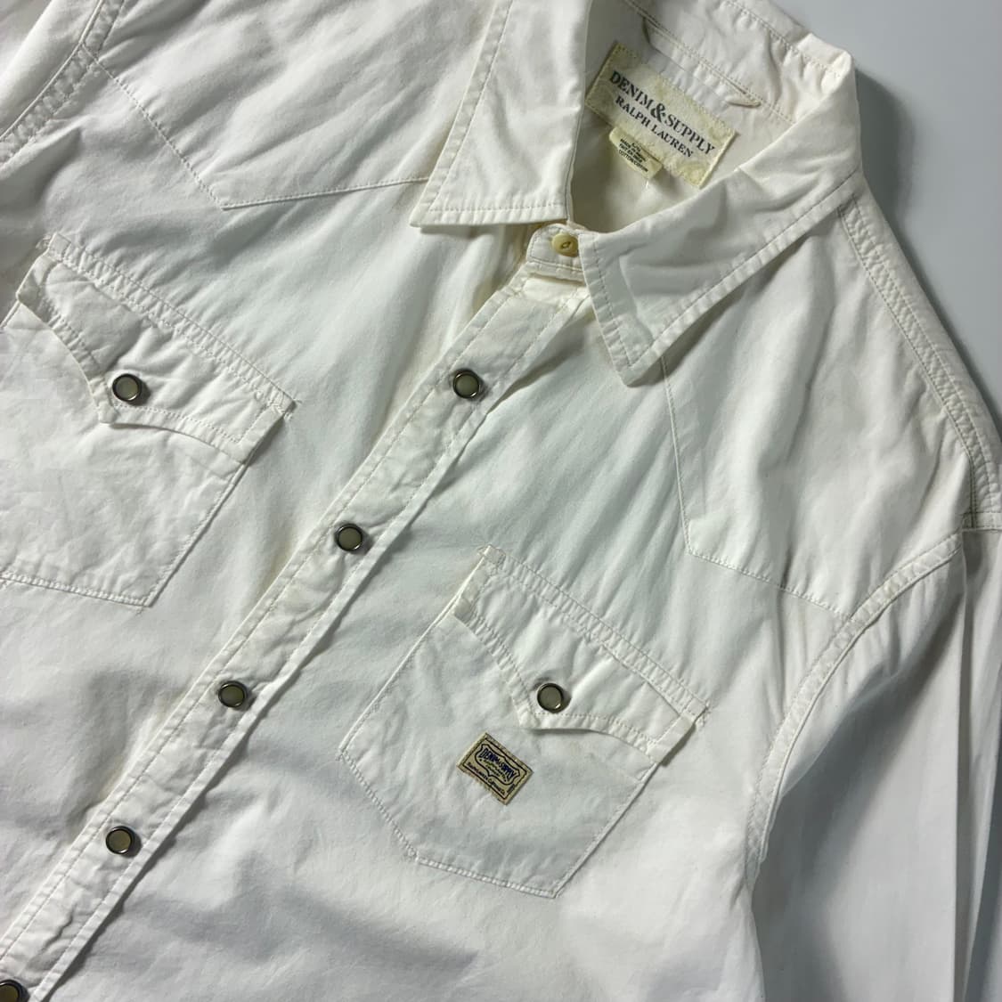 Polo  데님앤서플라이 코튼 화이트 웨스턴 셔츠  상품이미지3