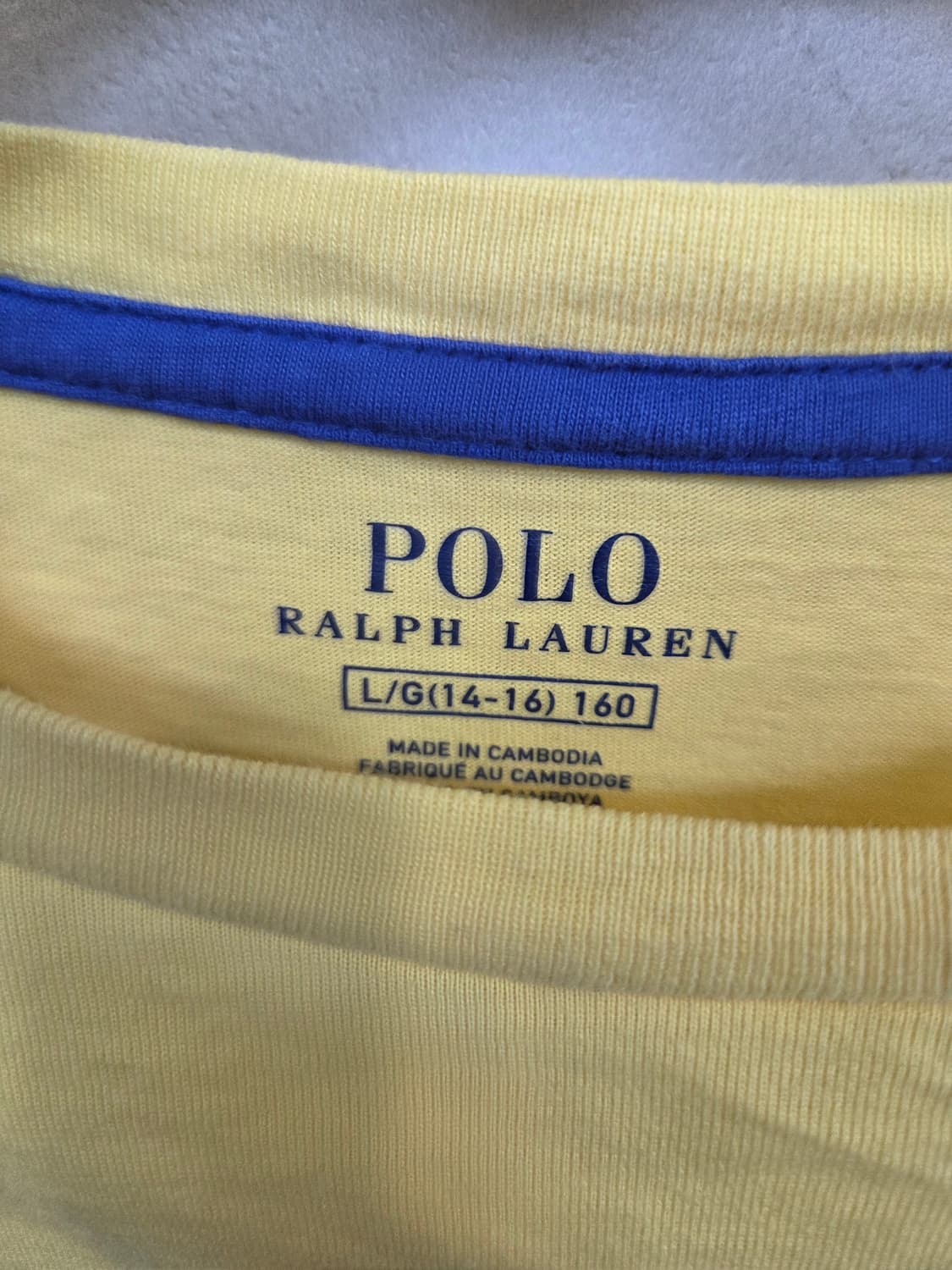 폴로랄프로렌 주니어 빅포니 반팔 노랑 14 16 성인 xs 상품이미지3