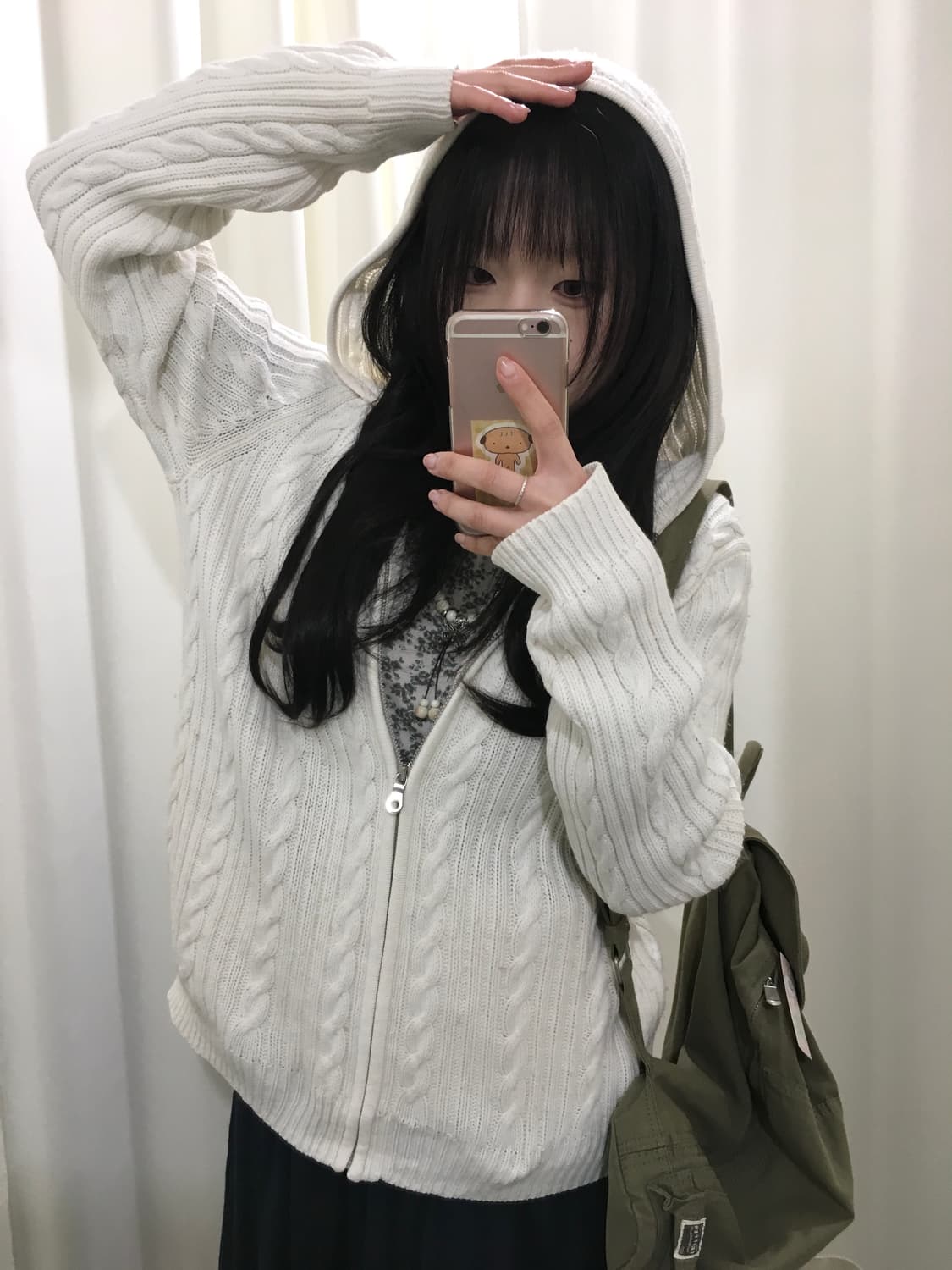 니트 후드 집업 상품이미지7