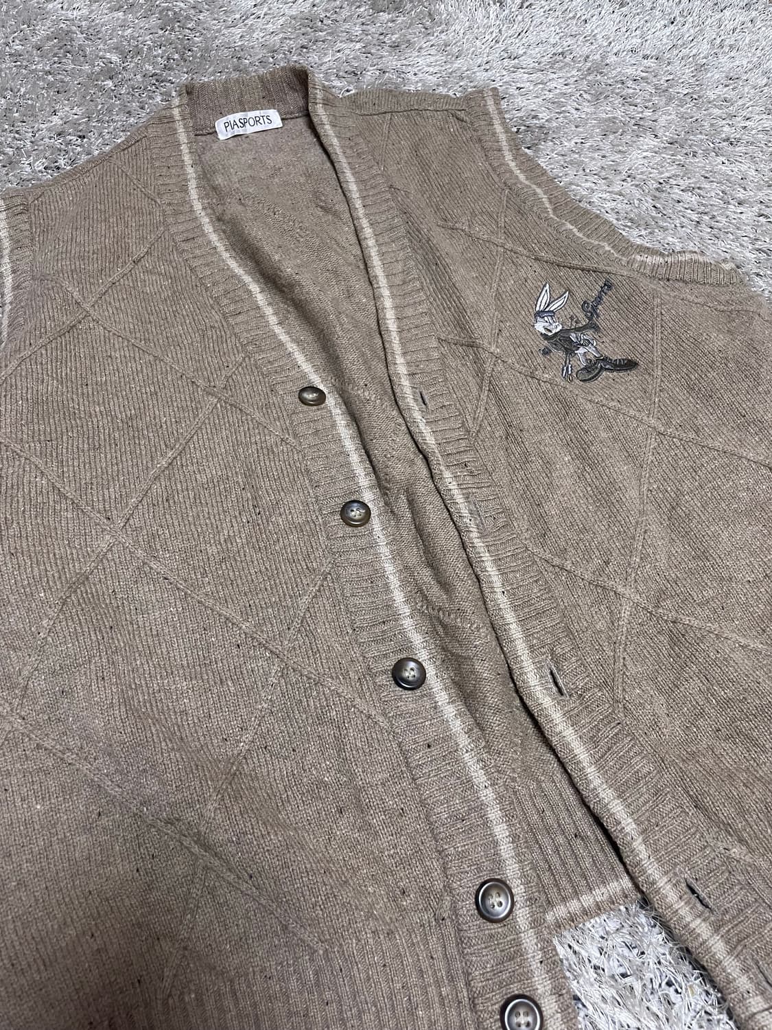 PIA SPORTS X WARNER BROS 울 베스트 사이즈 105 상품이미지2