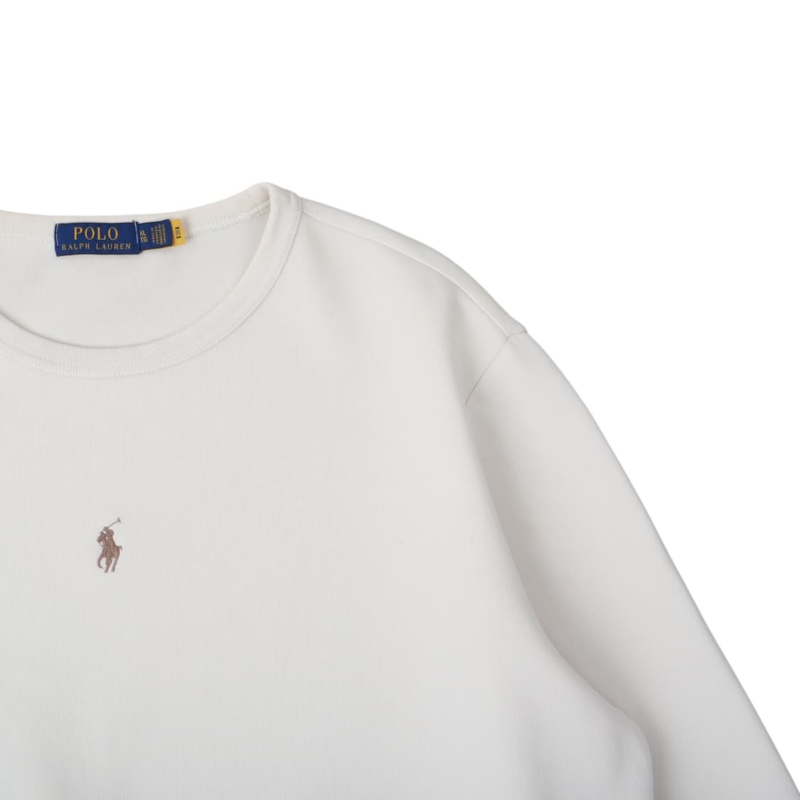 폴로 랄프로렌 QR 센터 포니 화이트 스웻셔츠 상품이미지3