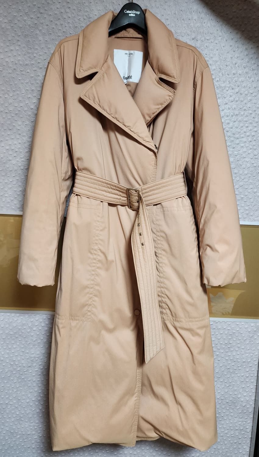 오브제  구스다운 롱 패딩 코트 상품이미지1