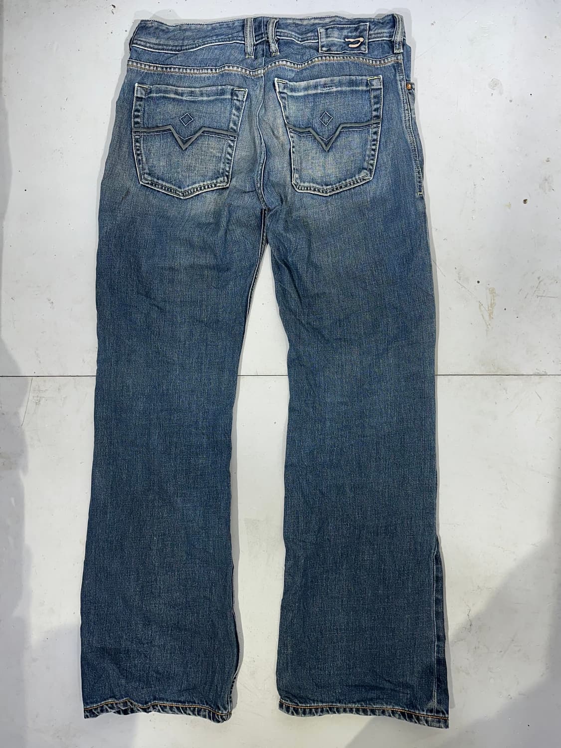 디젤 중청 부츠컷 데님 플레어진 청바지 와이드 팬츠 34 상품이미지5