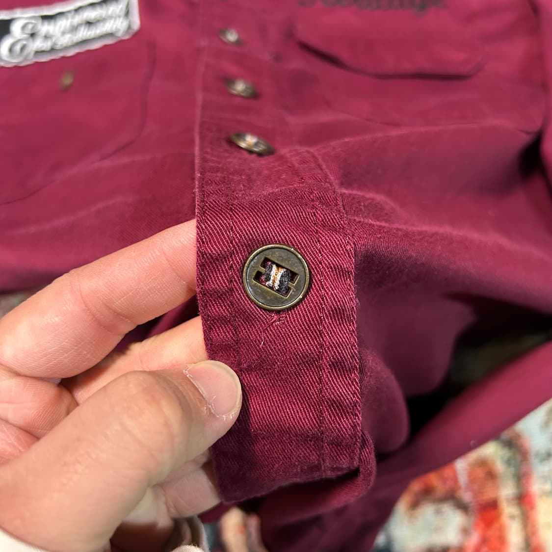 [L] 00s 디키즈 자수패치 워크셔츠 상품이미지5