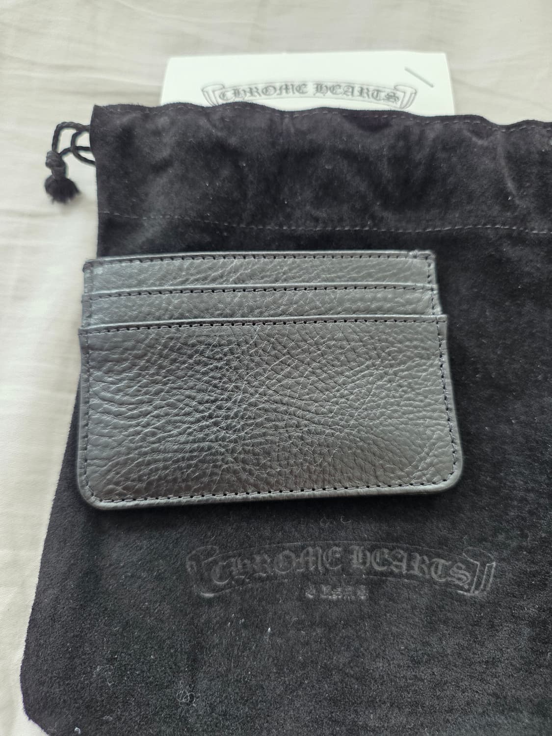 [FREE] 크롬하츠 실버 스크롤 라벨 카드 지갑 블랙 상품이미지3