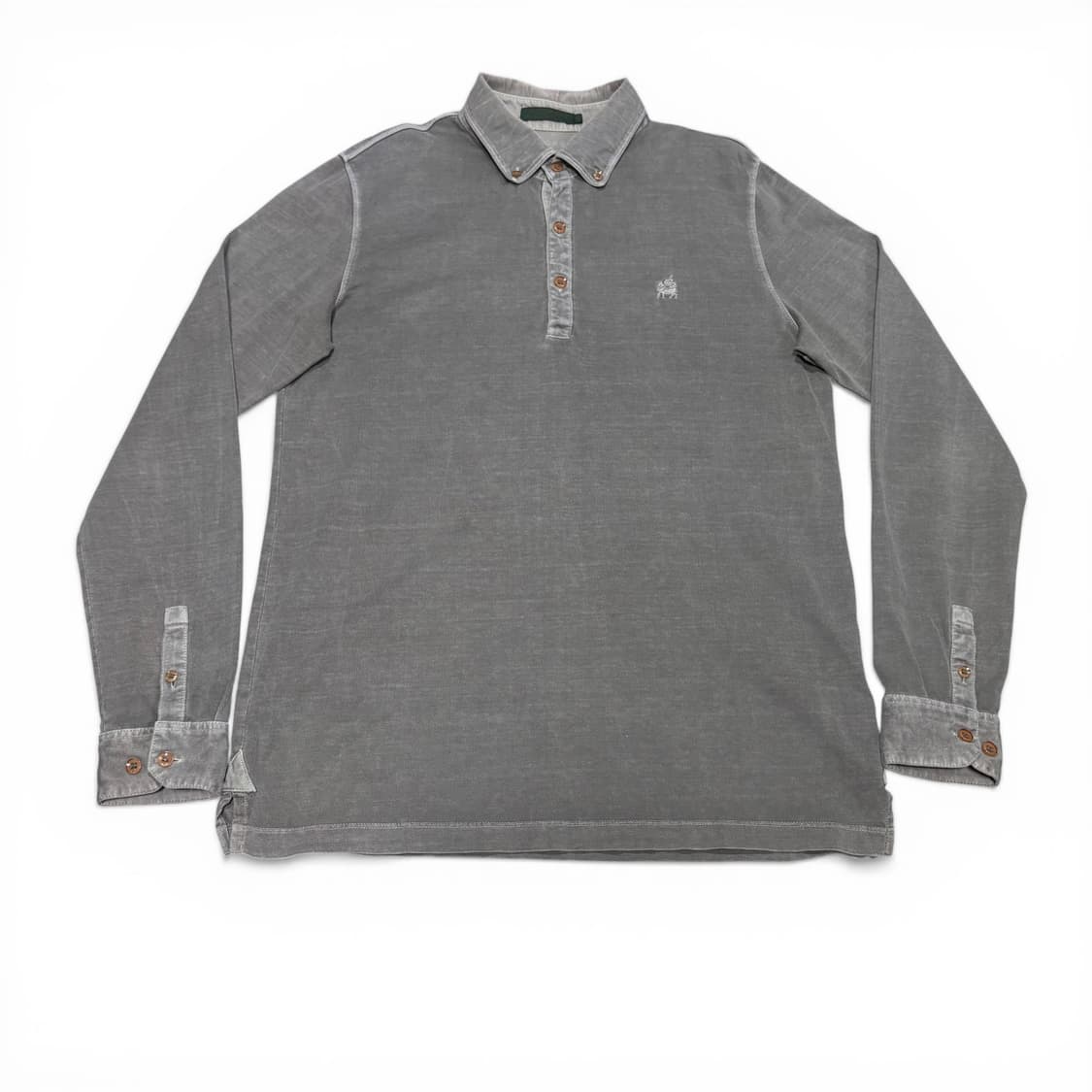 100 일꼬르소 피그먼트 그레이 긴팔 카라티 상품이미지1