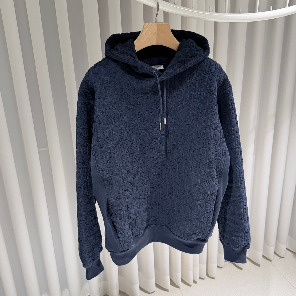 (S+/L) / 디올 오블리크 네이비 후드 티셔츠 상품이미지3