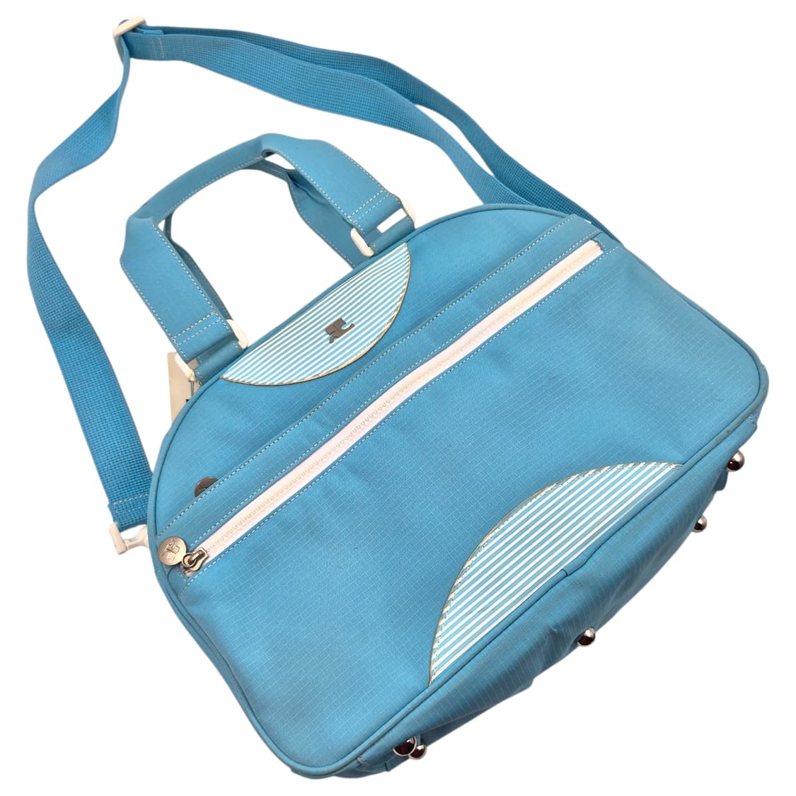 90s 꾸레쥬 스포티 나일론 스카이 3way 볼링백 상품이미지5