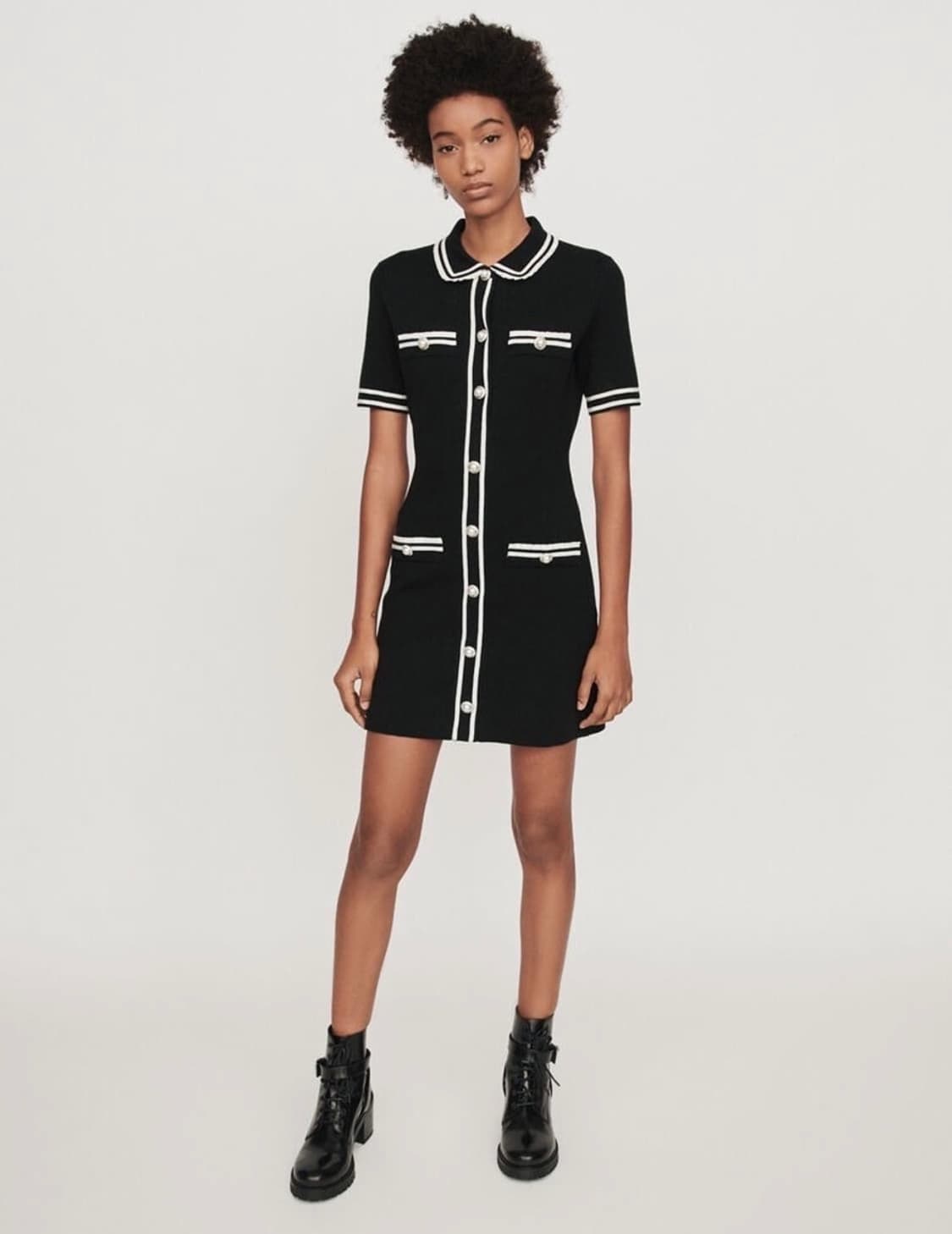 마쥬 라벨라 니트 오영주 원피스 블랙 36 상품이미지4