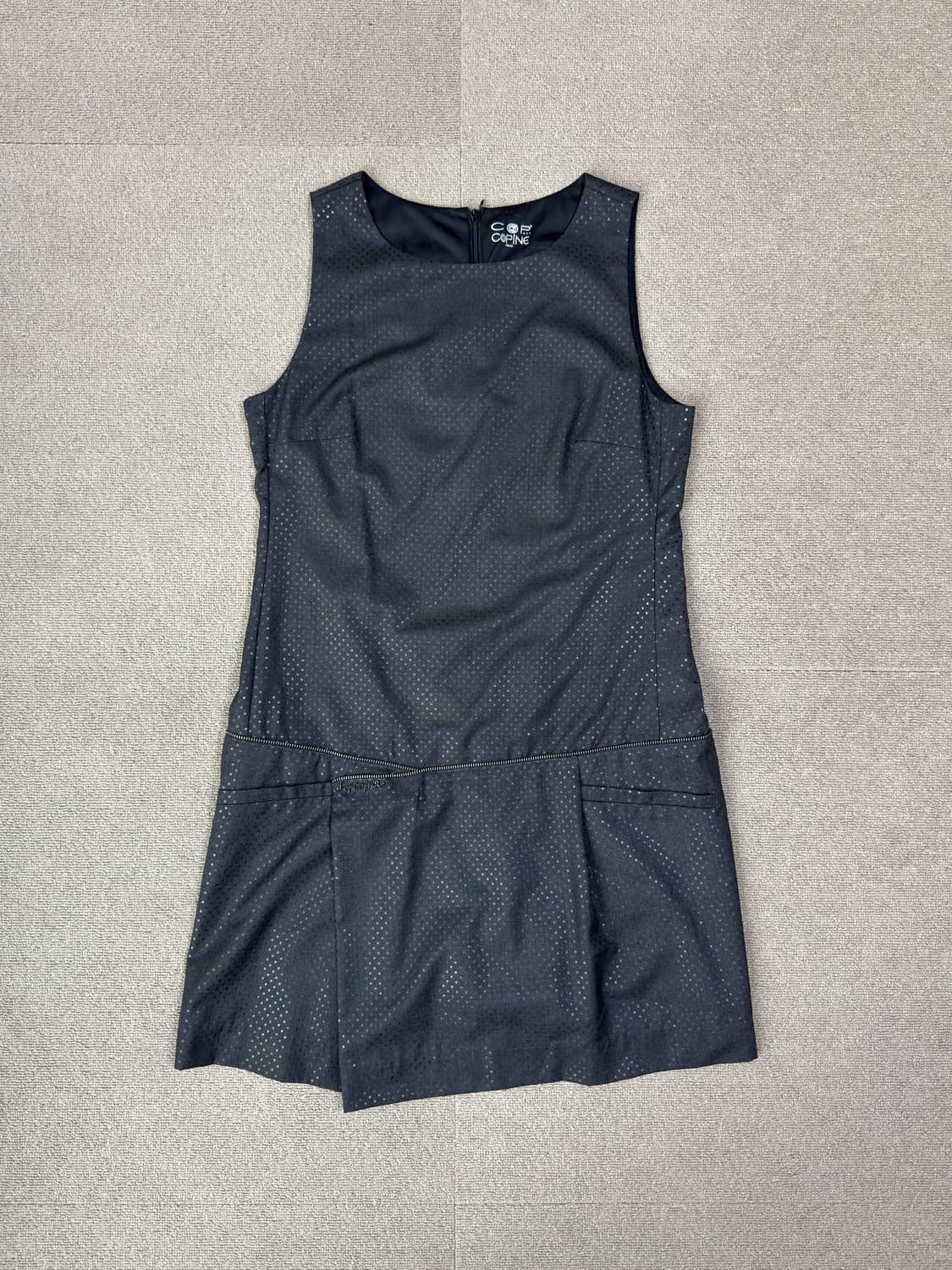 cop copine 차콜 도트 슬리브 원피스 상품이미지1