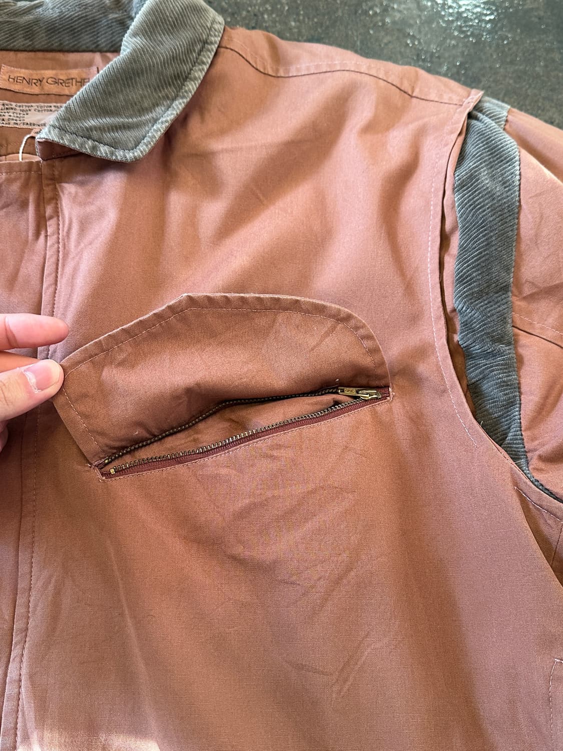 80s/90s Henry Grethel 코듀로이 숄더 블라우스 자켓 M 상품이미지7