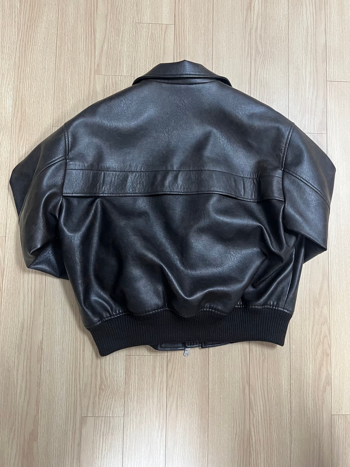 파브레가 바드 레더 봄버 자켓 다크브라운 2사이즈 상품이미지4