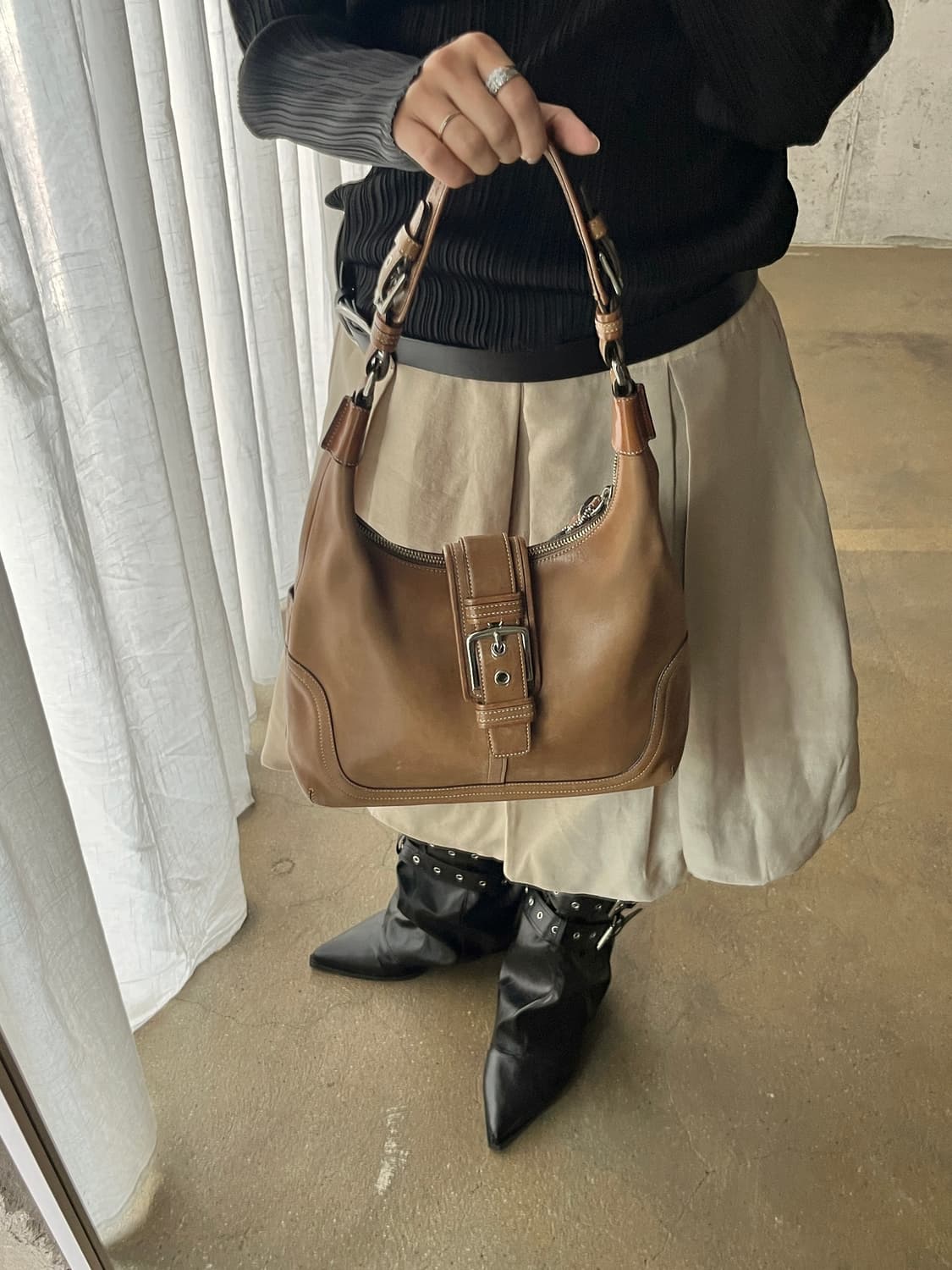 00s Coach 코치 소호 버클백 브라운 상품이미지7