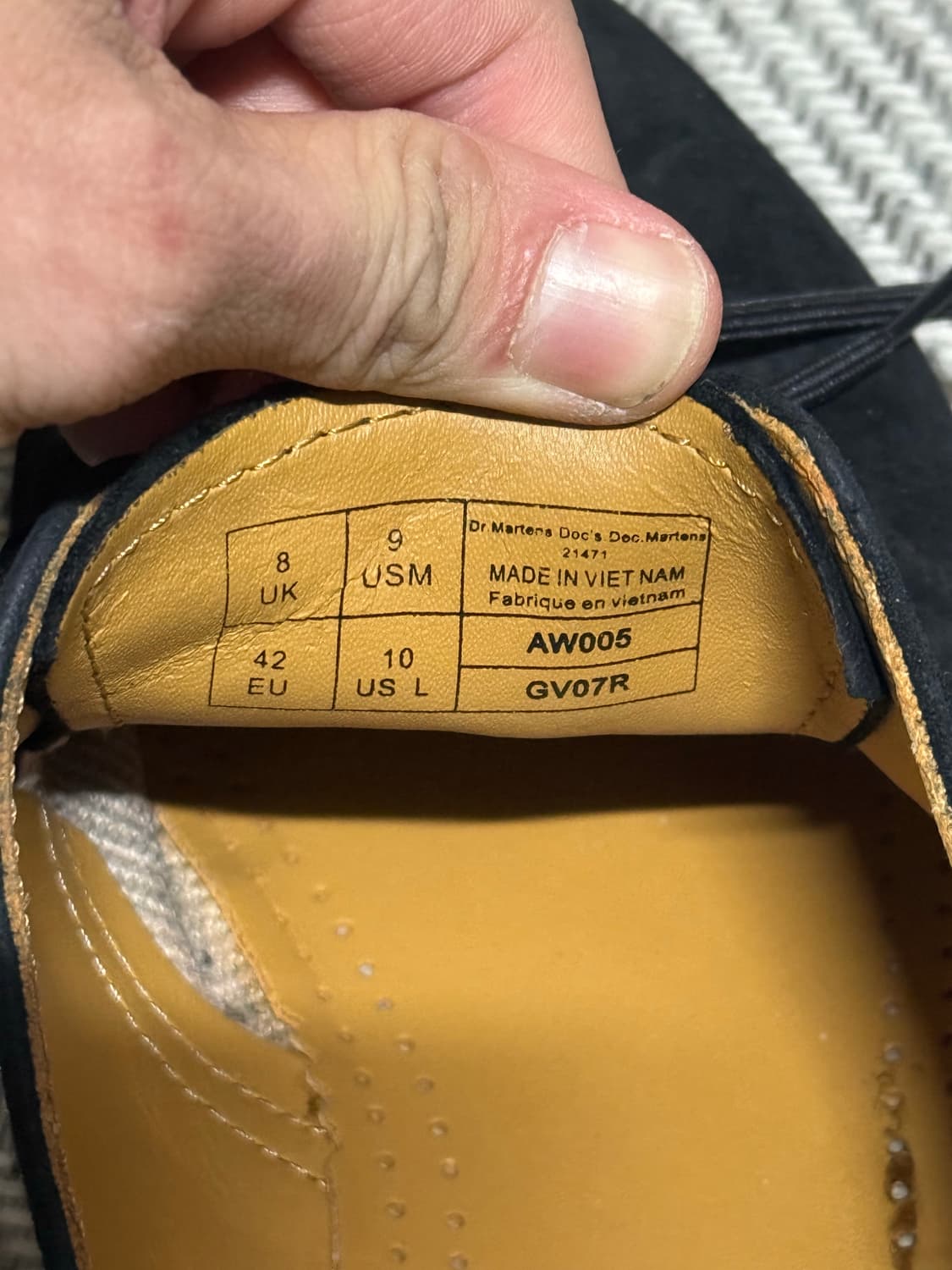 닥터마틴 블랙 스웨이드 슈즈 265-270 상품이미지5