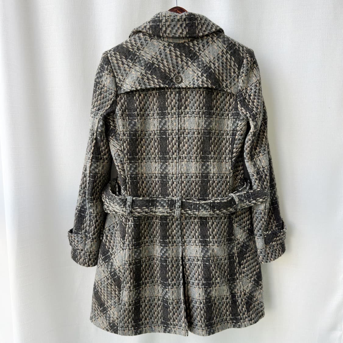 DKNY 더블 브레스티드 체크 트위드 코트 2사이즈 상품이미지7