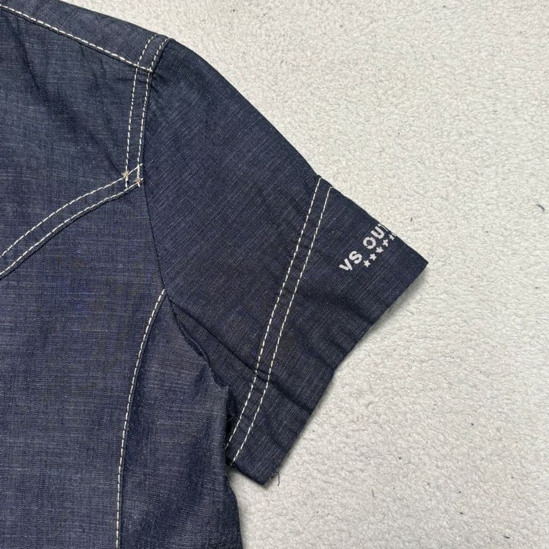 VIMSOUTFIT 컷오프 데님 셔츠 S 상품이미지2