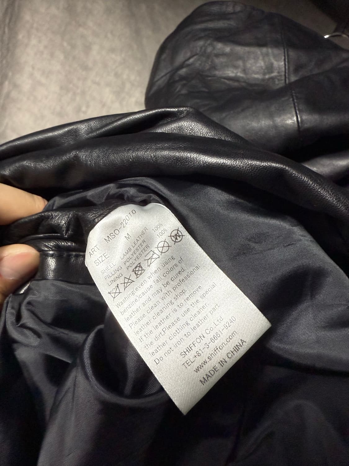 C DIEM Black Lamb Leather Hooded Jacket 상품이미지9