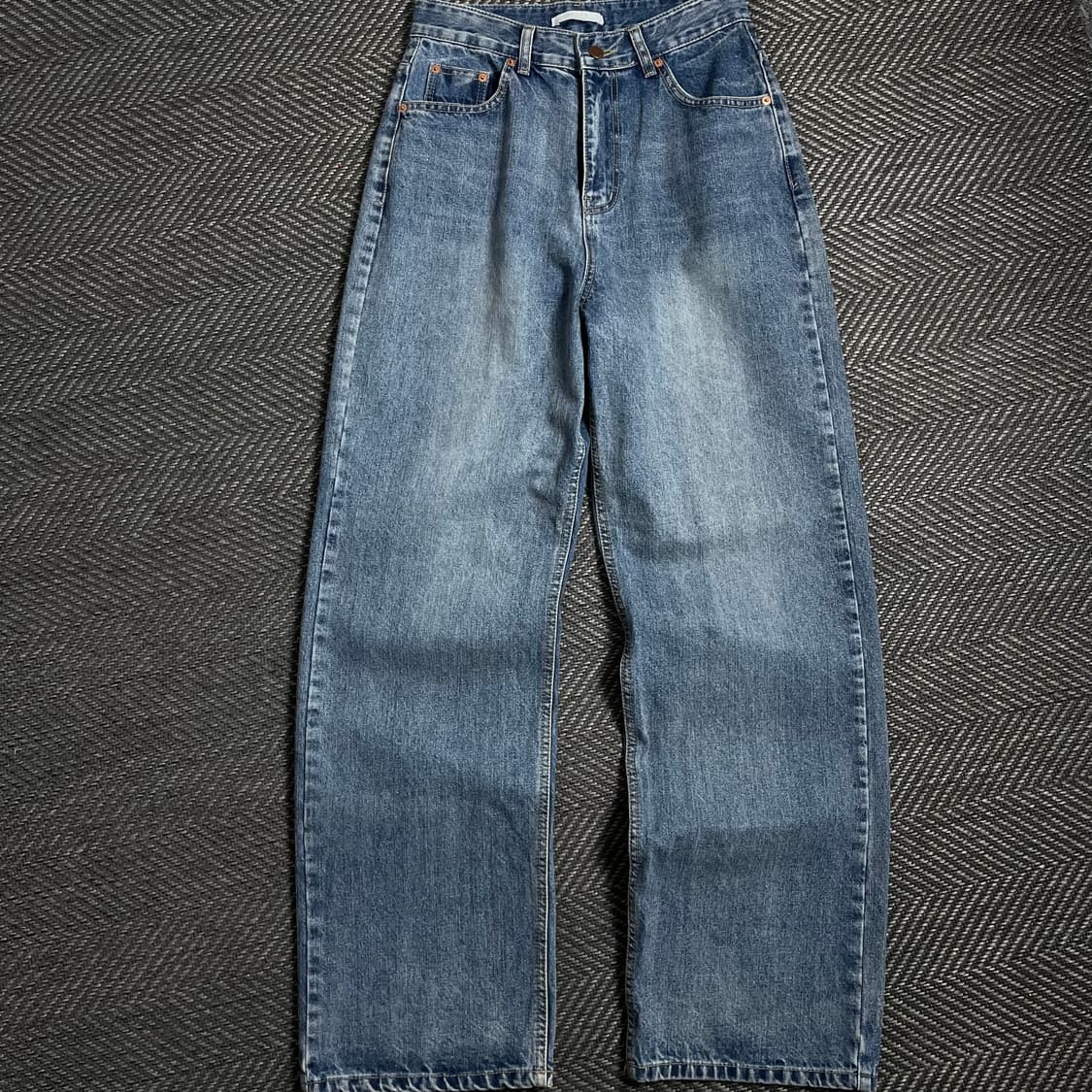 AHEAD 빈티지 와이드 워싱 데님 팬츠o 4782 상품이미지3