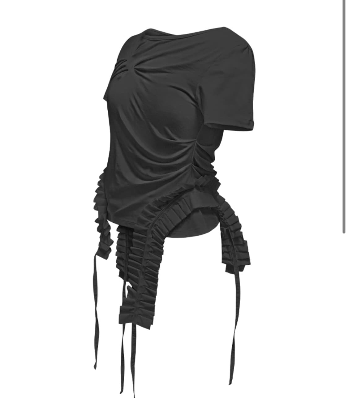 정도 jungdo pleats raive top black 상품이미지1