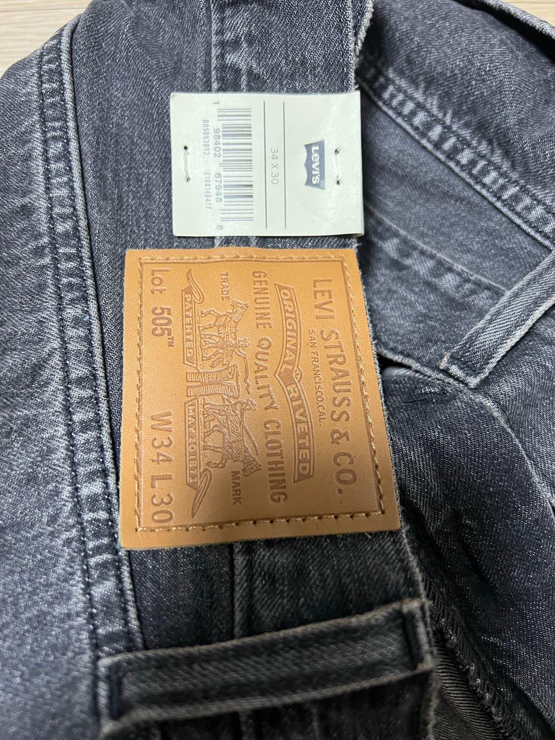 리바이스 505 셀비지 흑청 상품이미지2