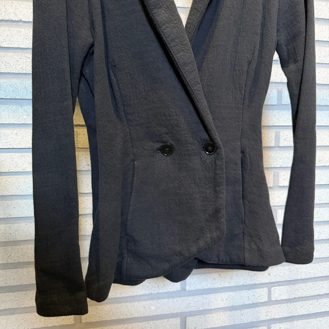 알렉산더 왕 하이브리드 랩 블레이저 탑 더블버튼 골지안감 블랙 상품이미지5