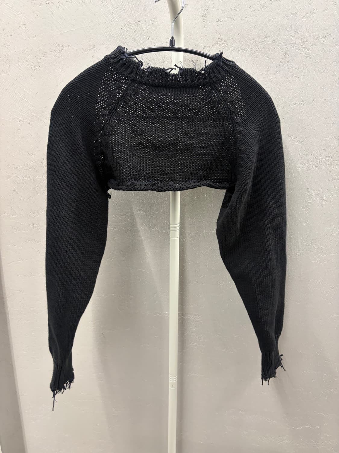 더오픈프로덕트 데미지 볼레로 가디건 블랙 상품이미지5