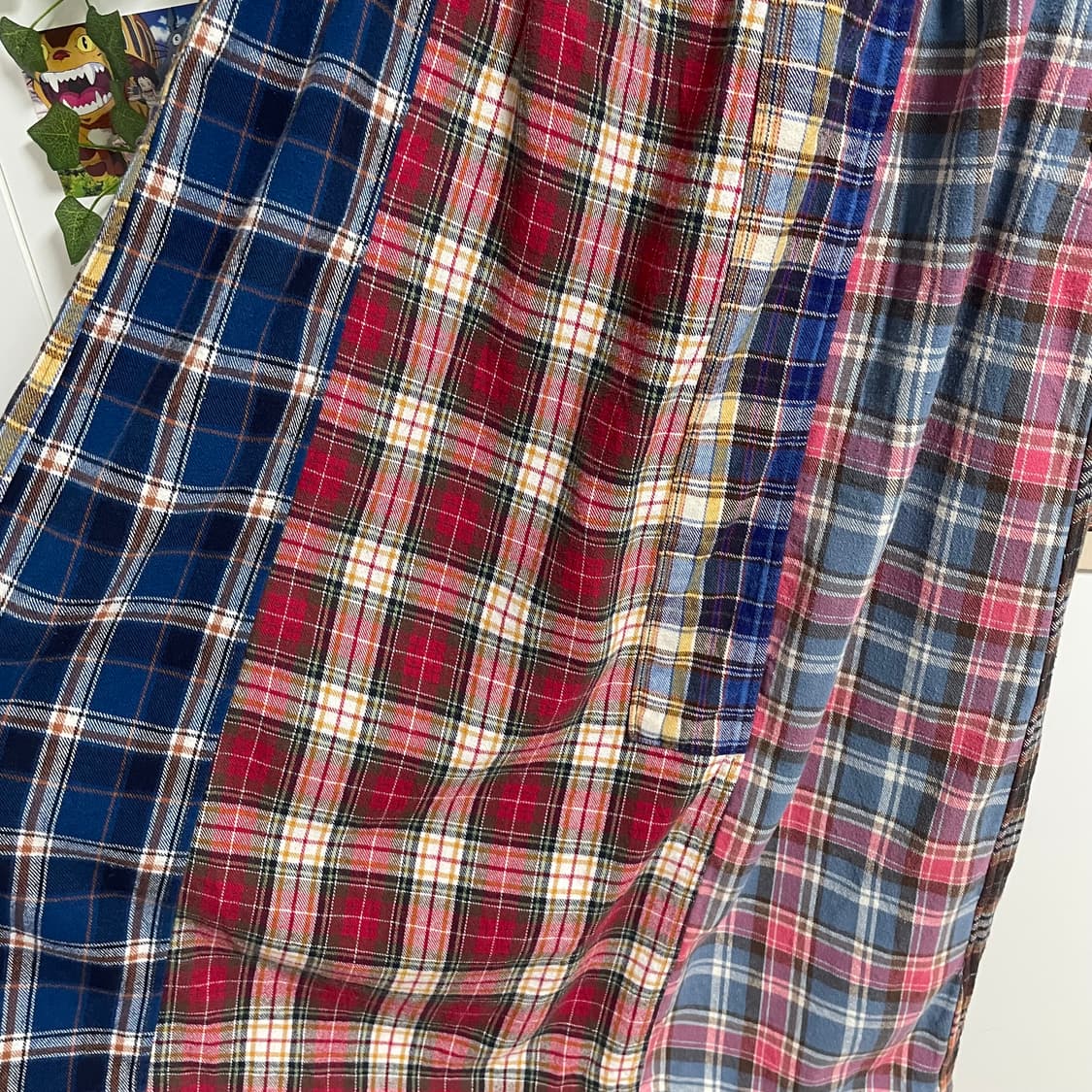 체크 패치 스커트 #롱스커트 #패치워크 상품이미지5