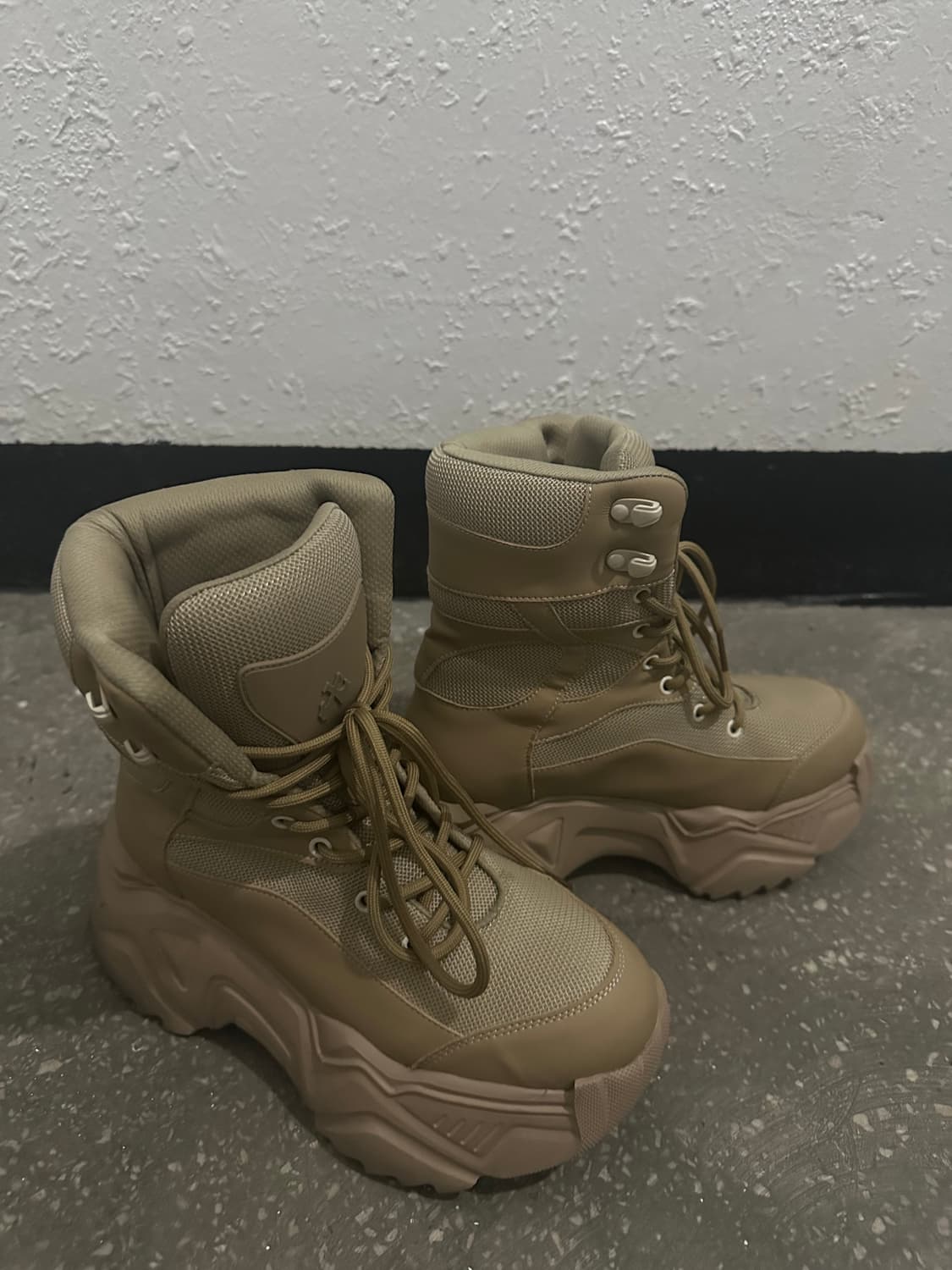 yeel leey PLATFORM BOOTS SNEAKERS BEIGE 상품이미지3