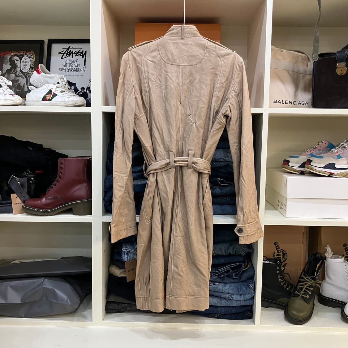 Dior 디올 베이지 양가죽 트렌치 코트 38 상품이미지3