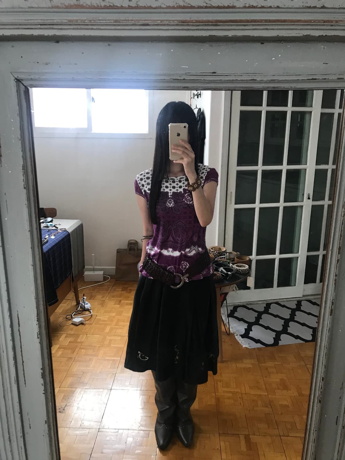 vintage pattern top 상품이미지4