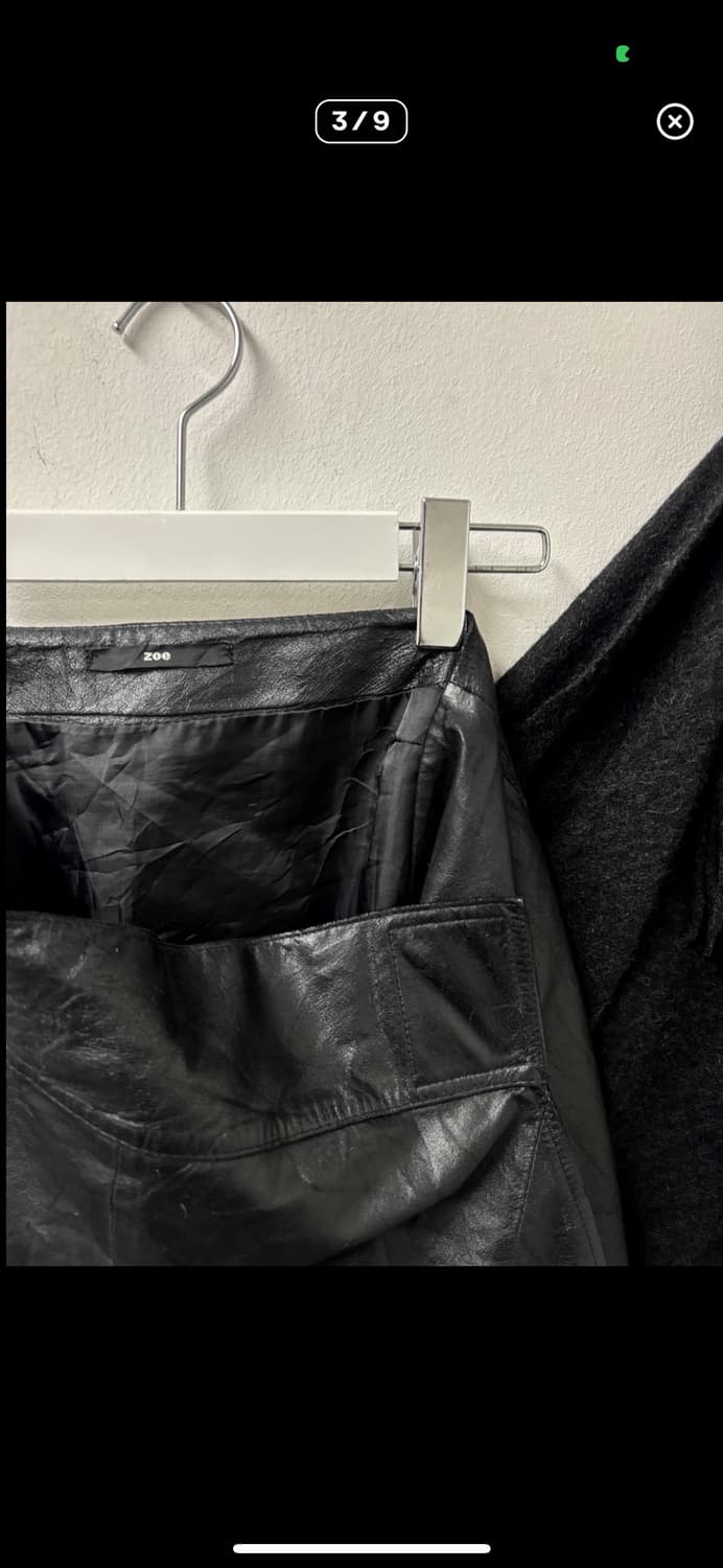 디자인 레더 롱스커트 상품이미지3