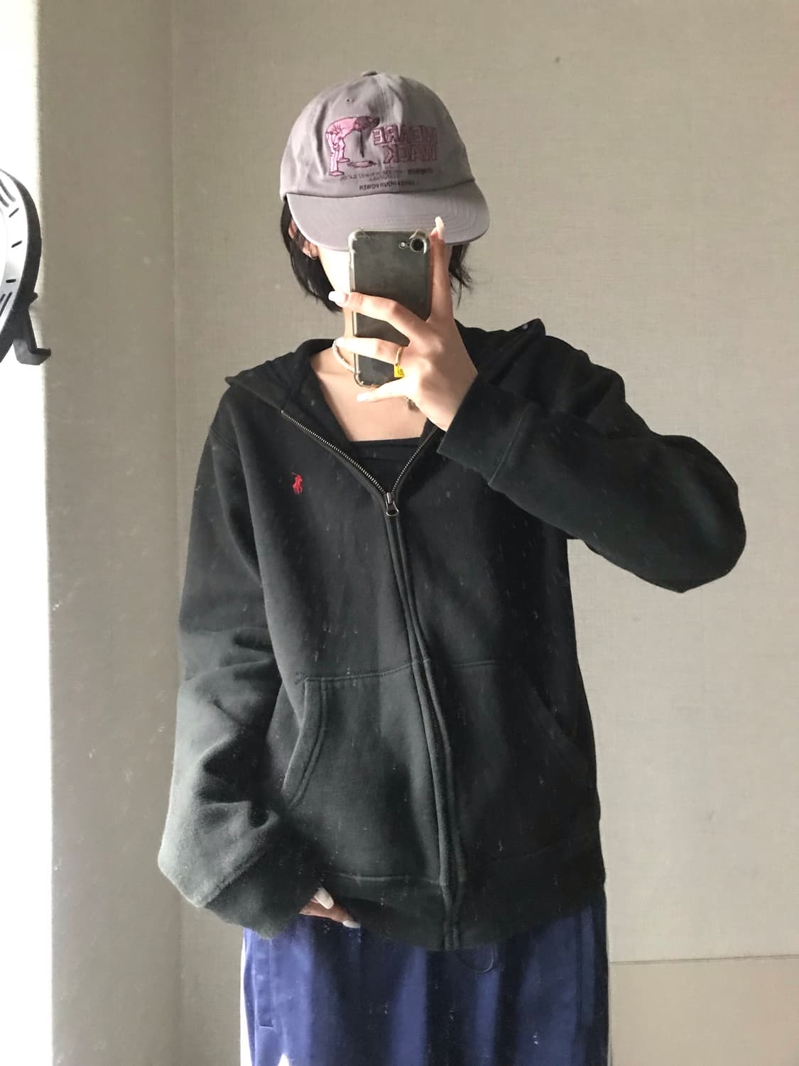 폴로 블랙 후드집업 상품이미지4