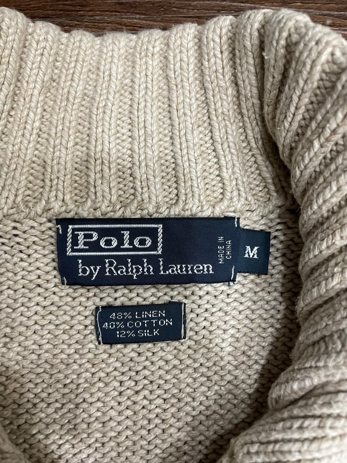 폴로 랄프로렌 베이지 토글 성조기 니트 스웨터 상품이미지7