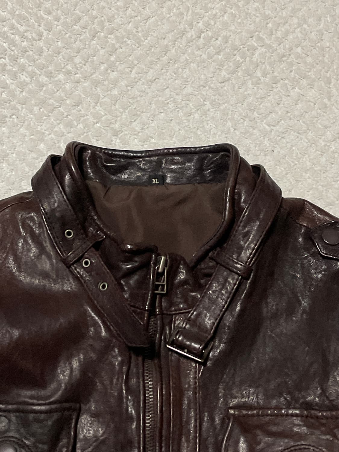 웨스턴 무드 이테리 램스킨 양가죽 포켓 레더 자켓 상품이미지4