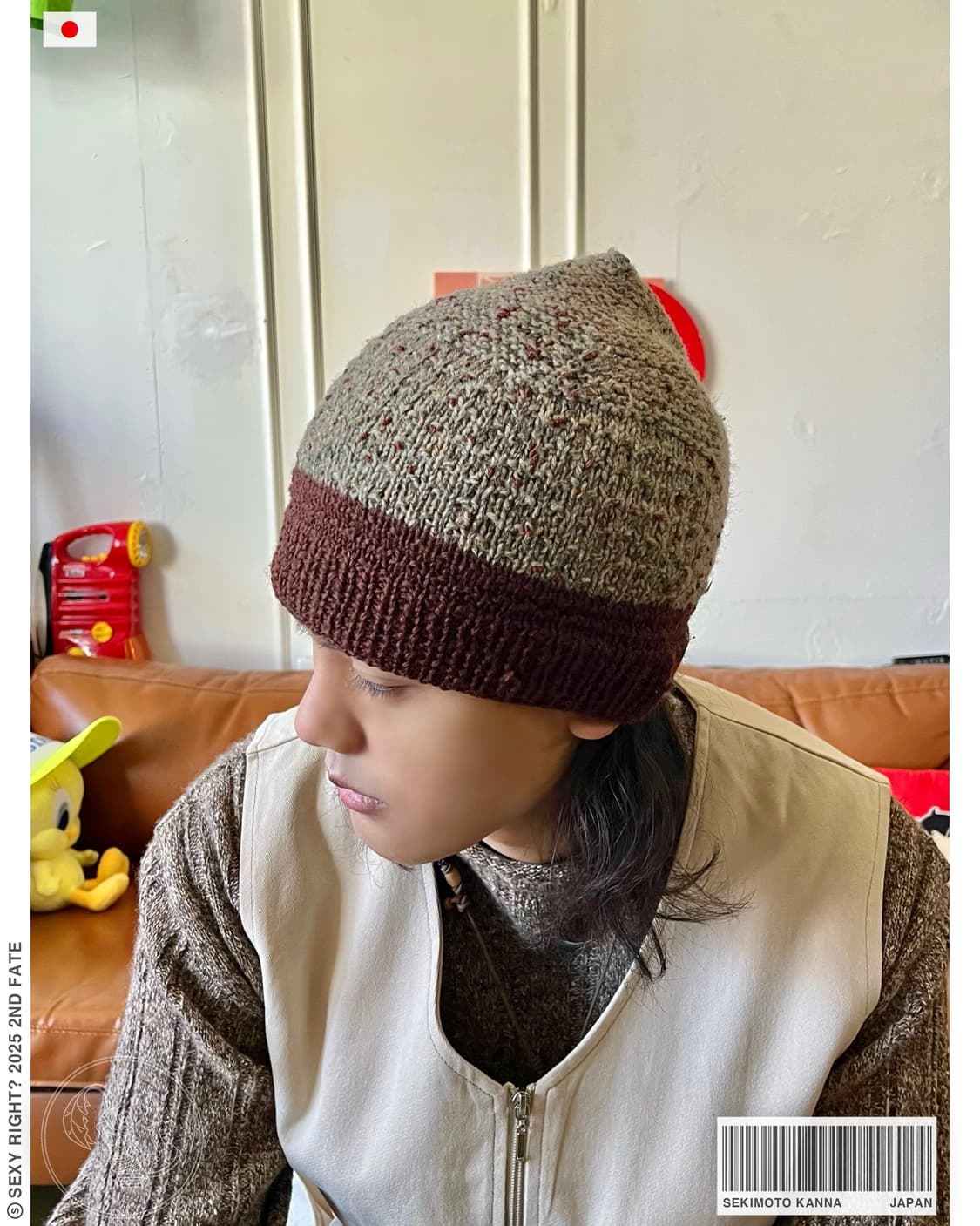 SEKIMOTO KANNA Japan Hand Wool Knit Hat 상품이미지1
