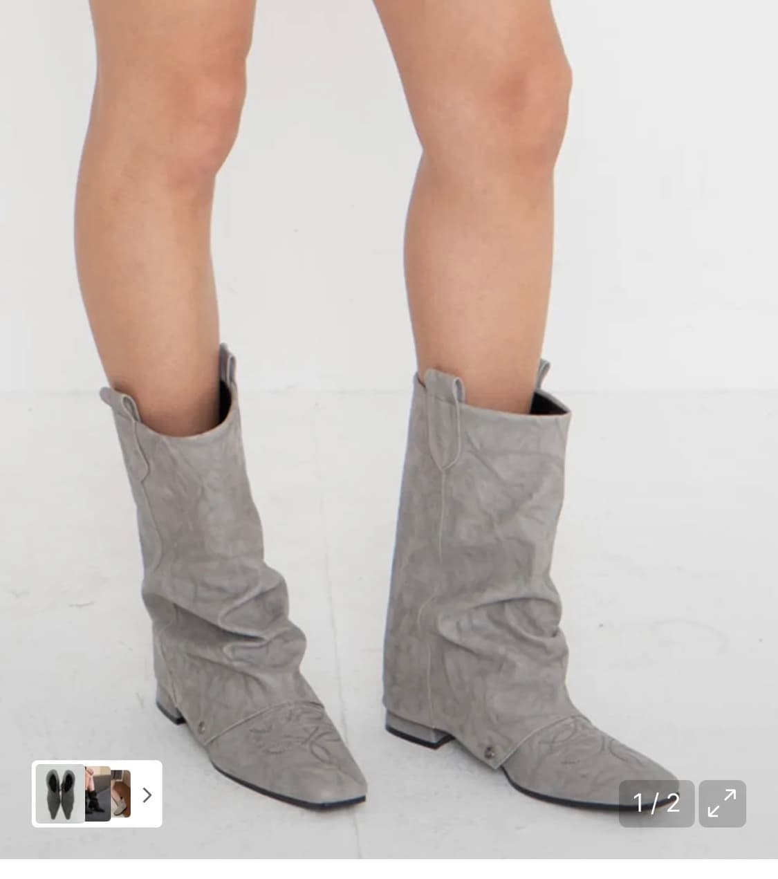 (구매)2000아카이브 셔링 워머 웨스턴 부츠 260 상품이미지1