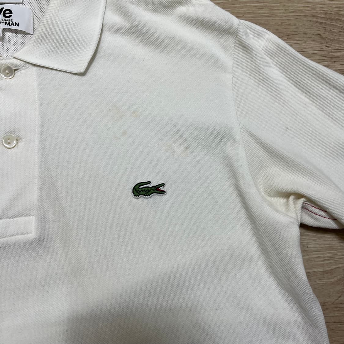 라코스테 X 준야 와타나베 꼼데가르송 반팔 카라티 [화이트] L/100 상품이미지4