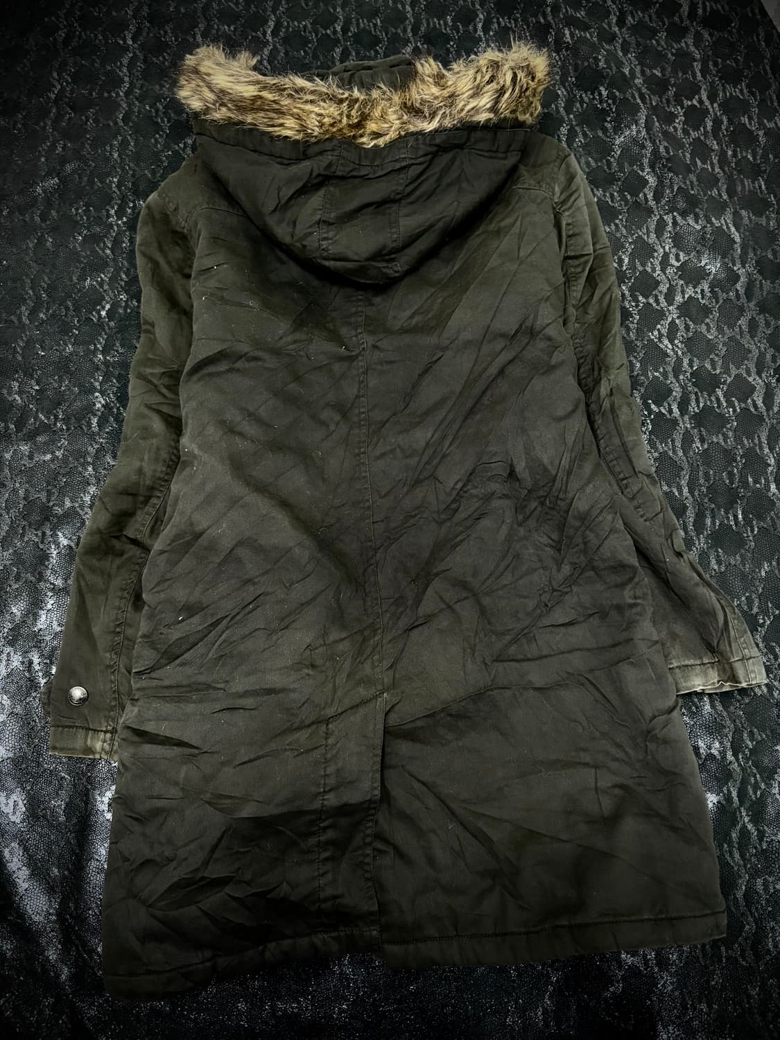 00’s Mood Grunge Buckle Detail Fur Hoodi 상품이미지10
