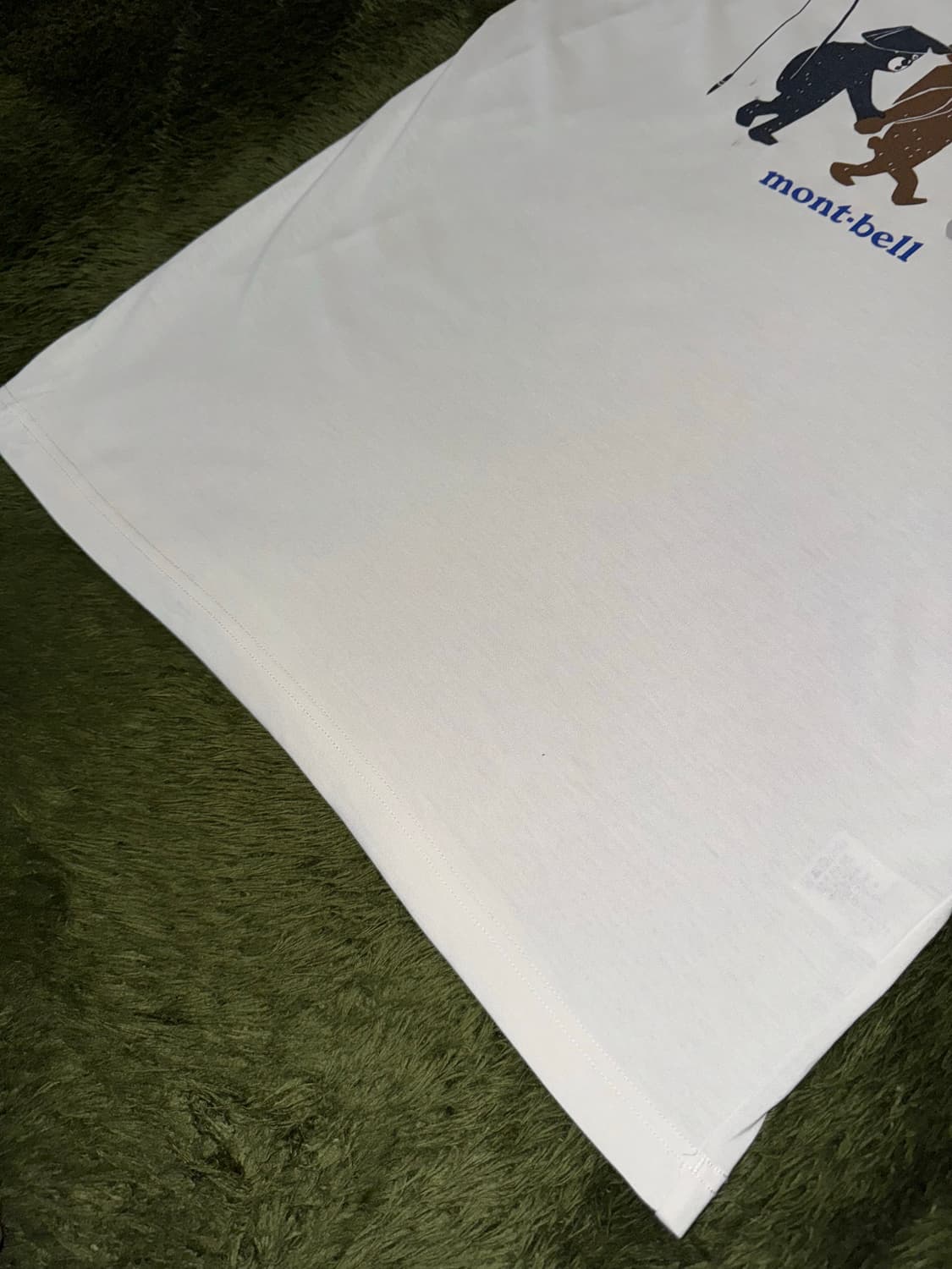 [M] 00s 몽벨 재팬 재패니즈 베어 그래픽 스포츠 티셔츠 화이트 상품이미지6