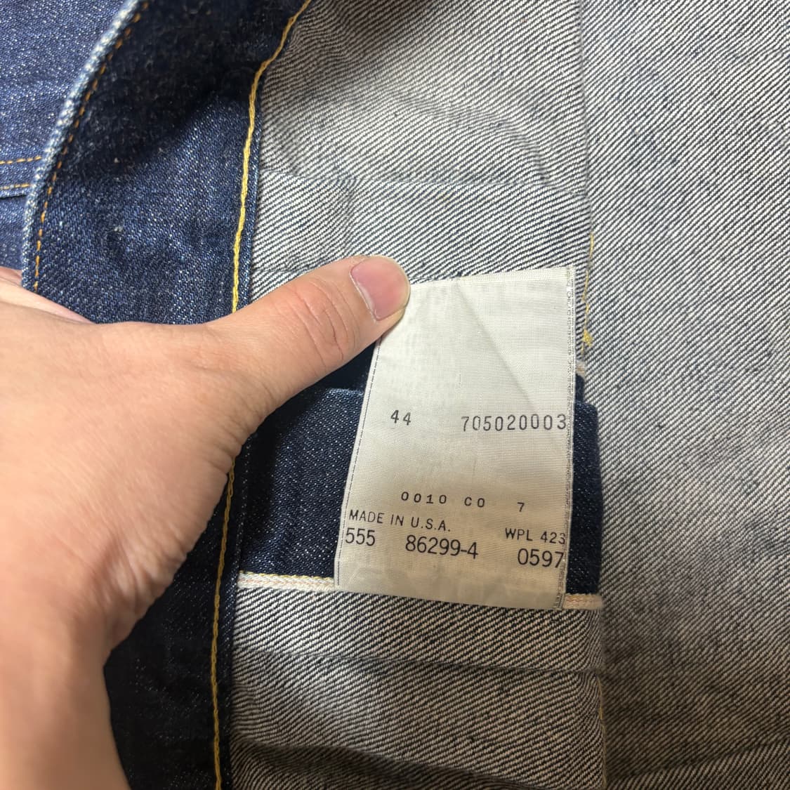 90s 리바이스 타입2 자켓 발렌시아 공장 44 상품이미지3