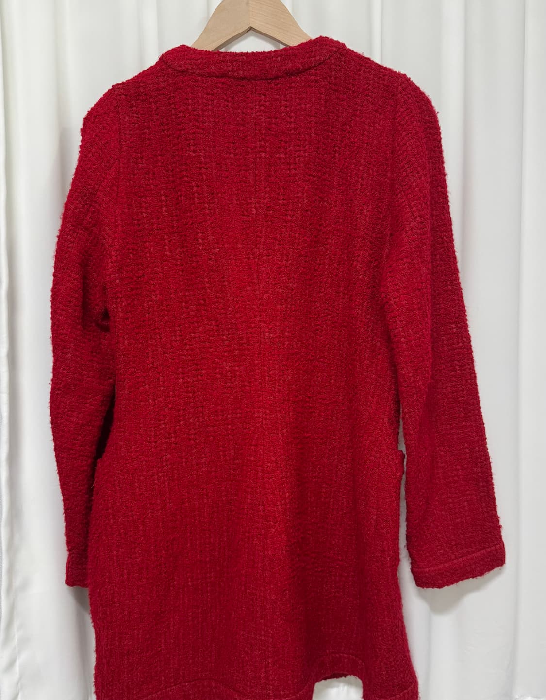 자라 레드 트위드 가디건 상품이미지6