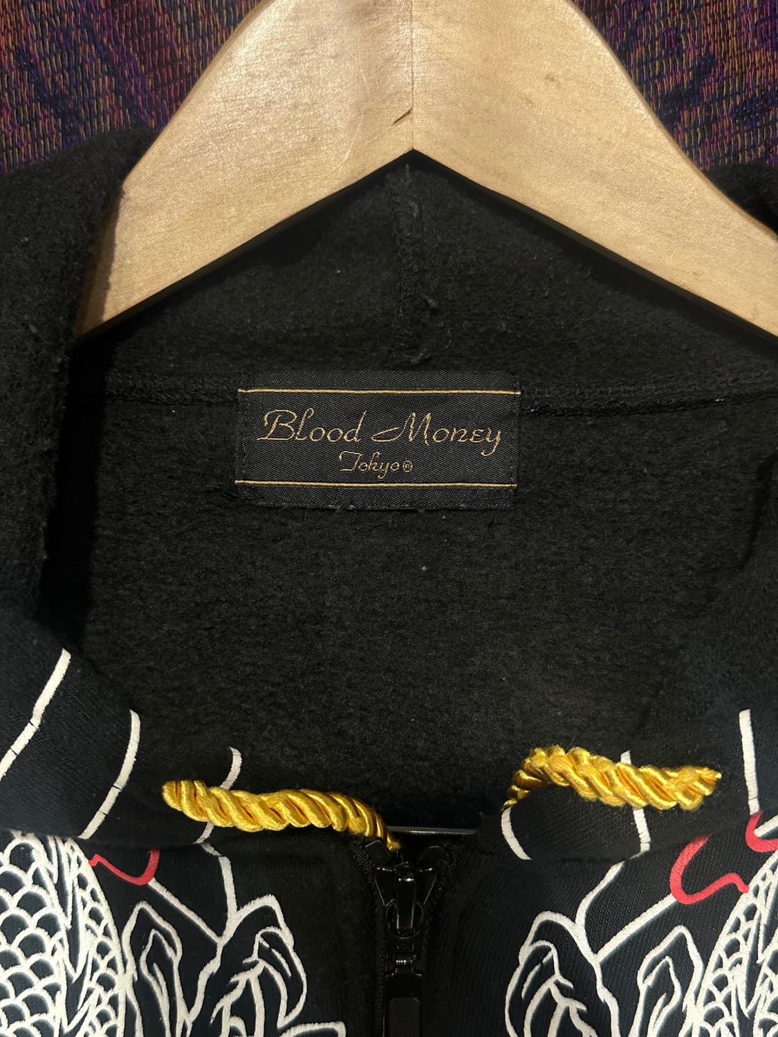 일본 오리엔탈 용프린팅 후드집업 상품이미지5