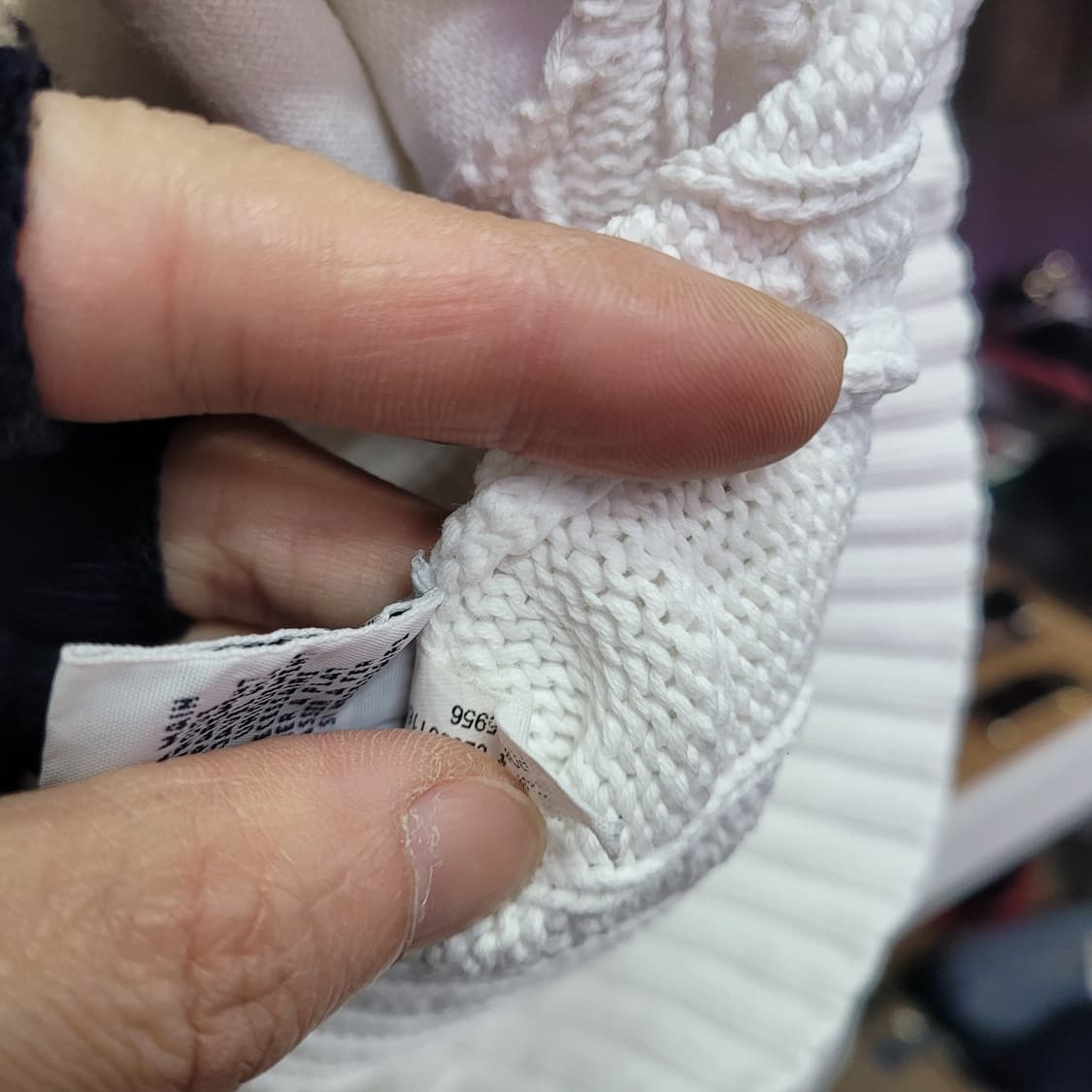 Polo 폴로 랄프로렌 케이블 니트 후드집업 화이트 상품이미지4