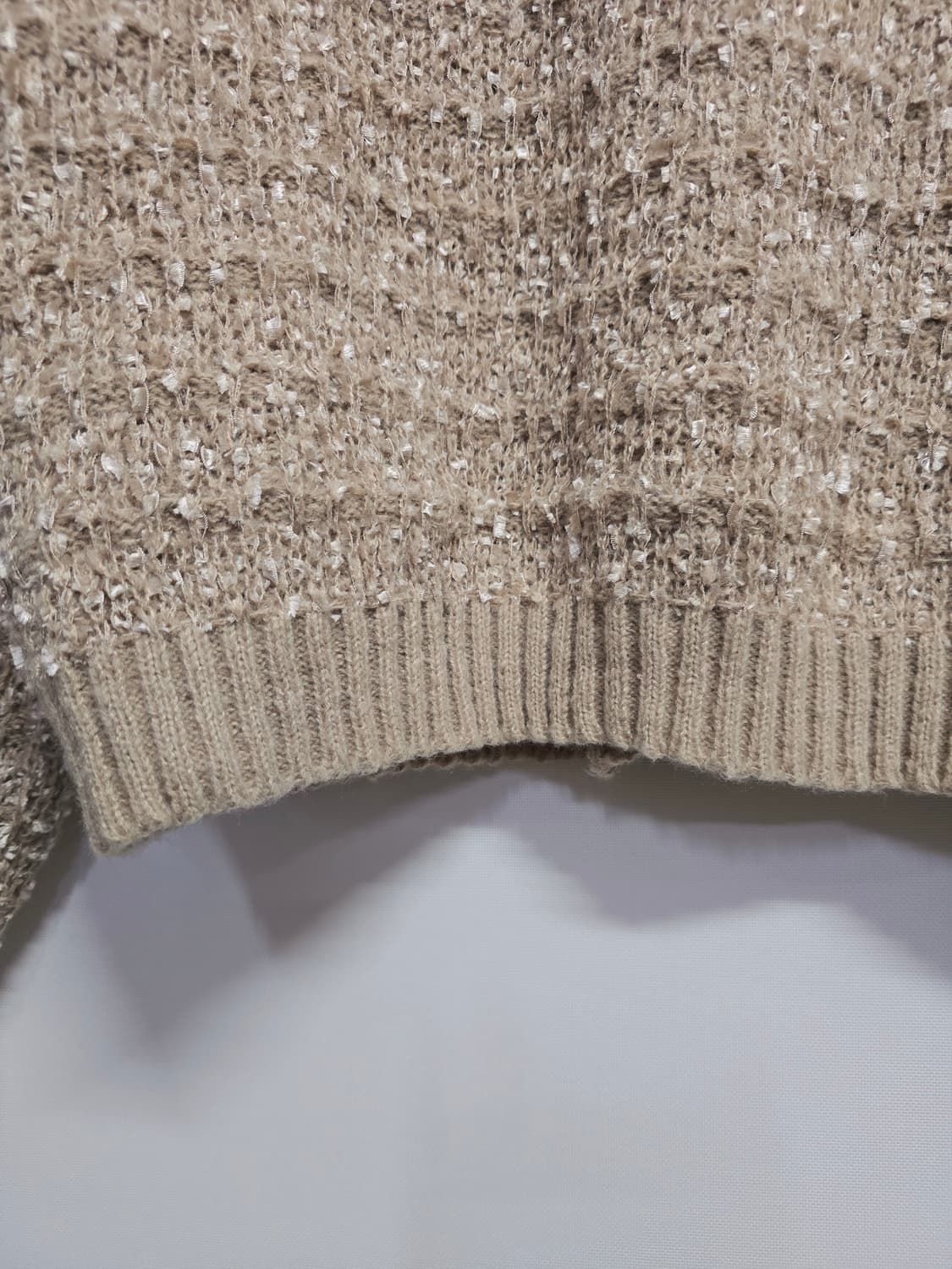 케니스레이디 트위드 니트 가디건 베이지 상품이미지7